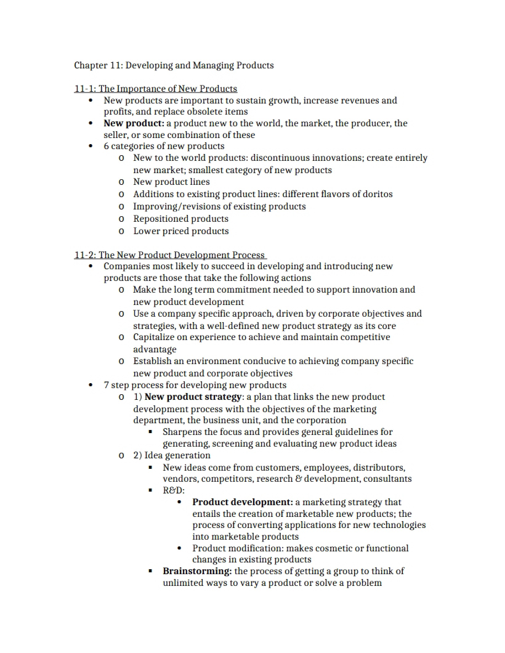 Product Management and Development - Chapter 11