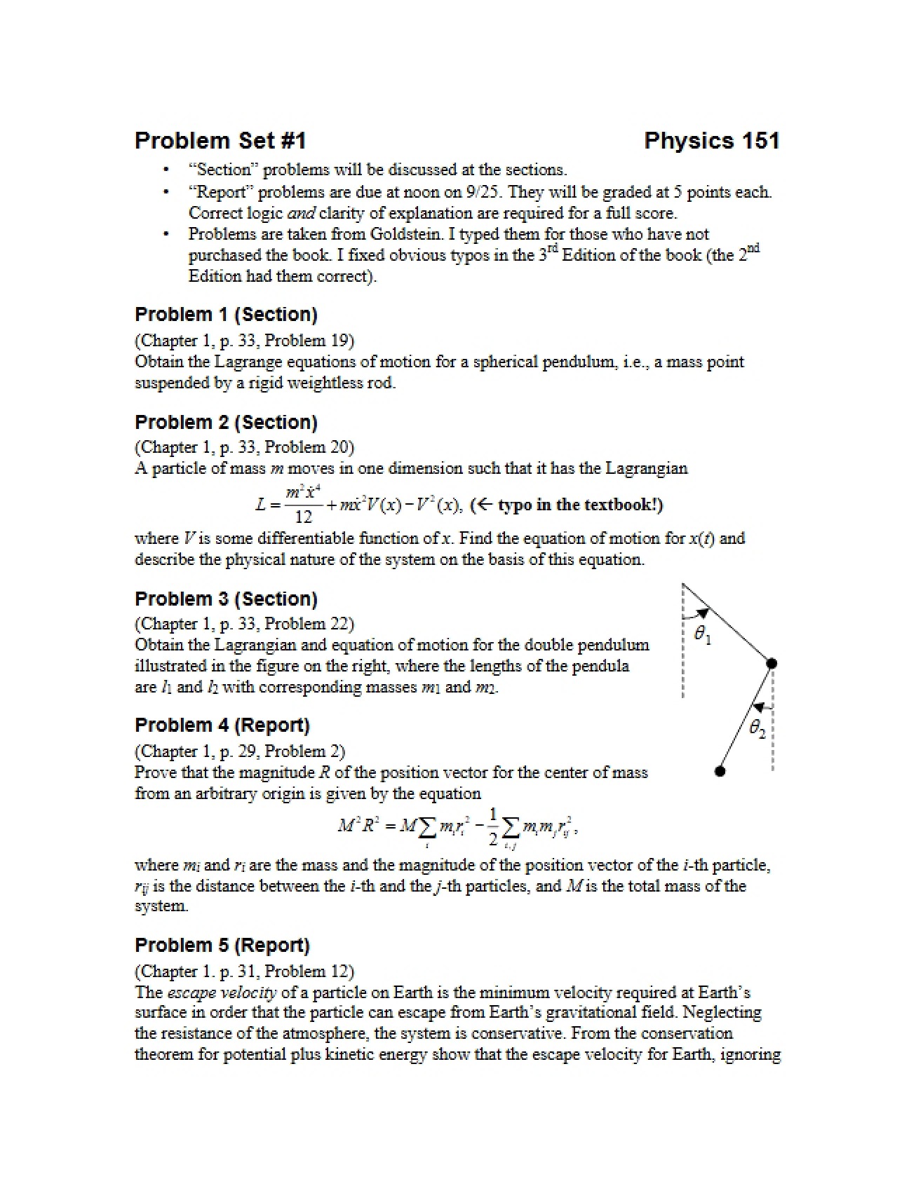 Problem Set 1