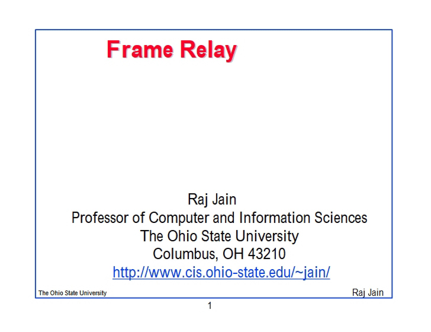 Frame Relay Systems