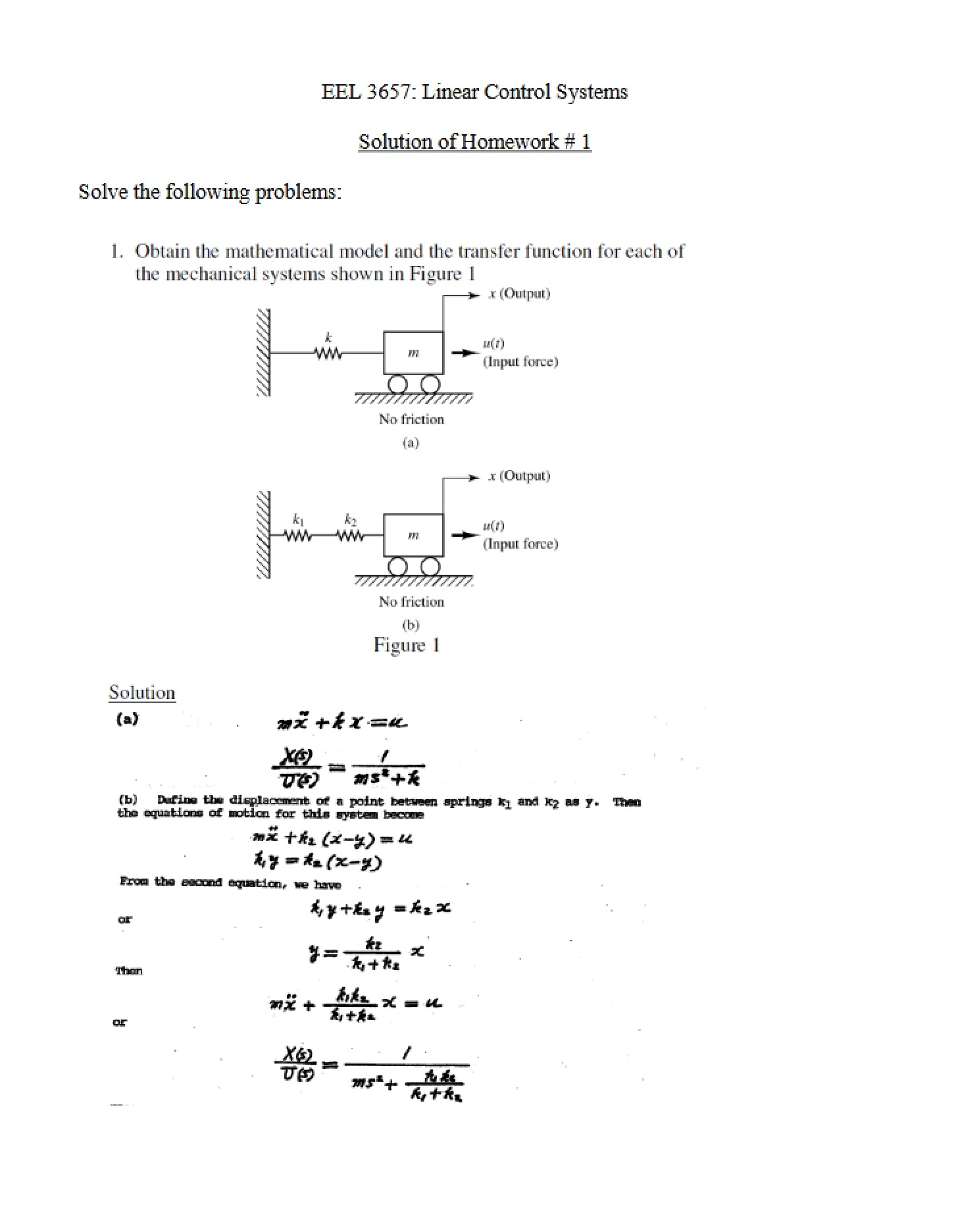 Homework 1 Solution