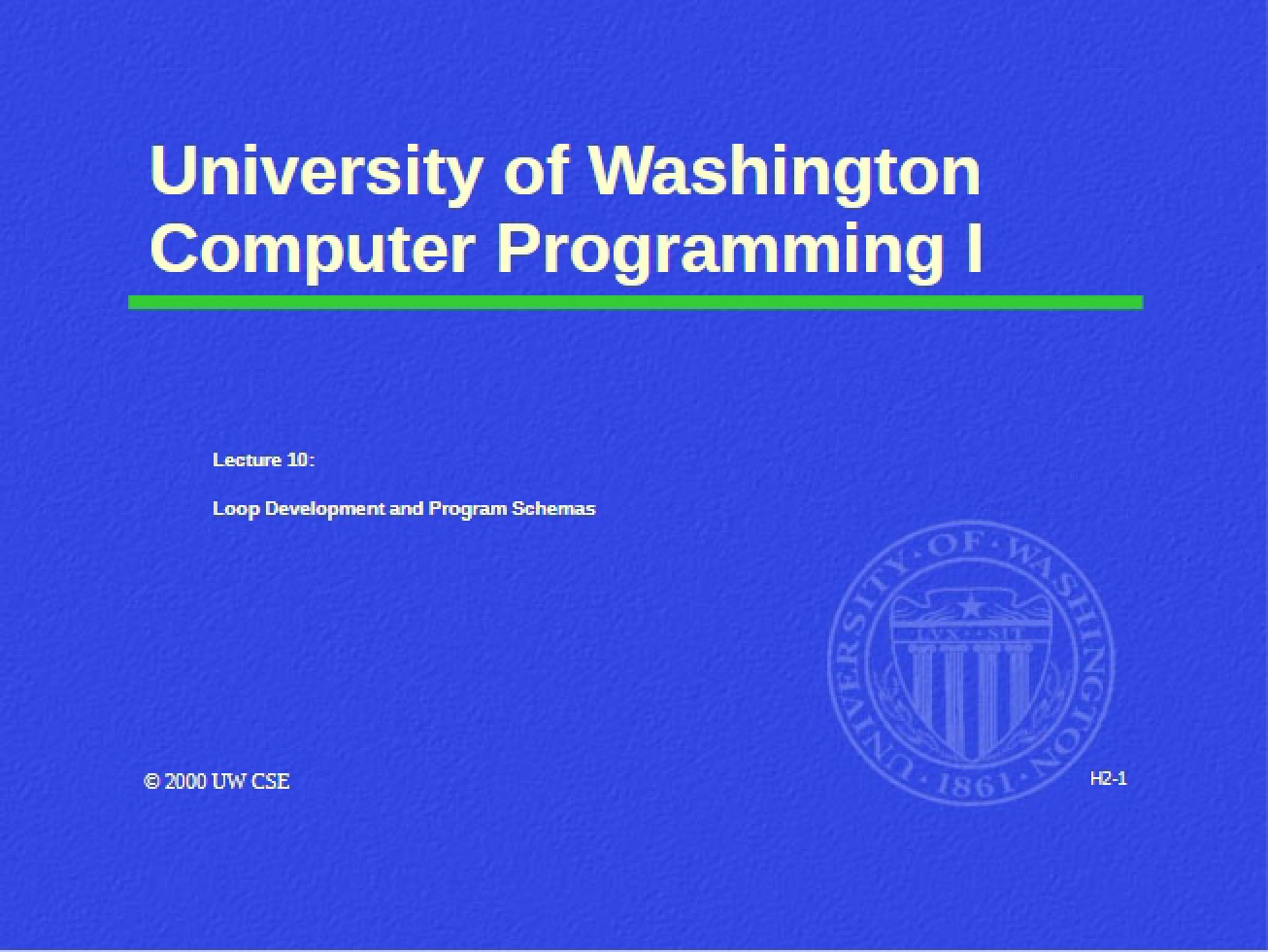 Schemas for Programs and Loop Development