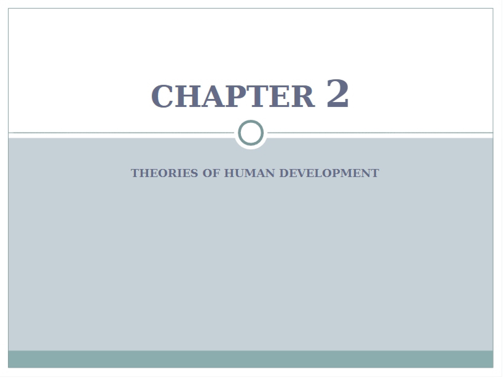 Second Chapter