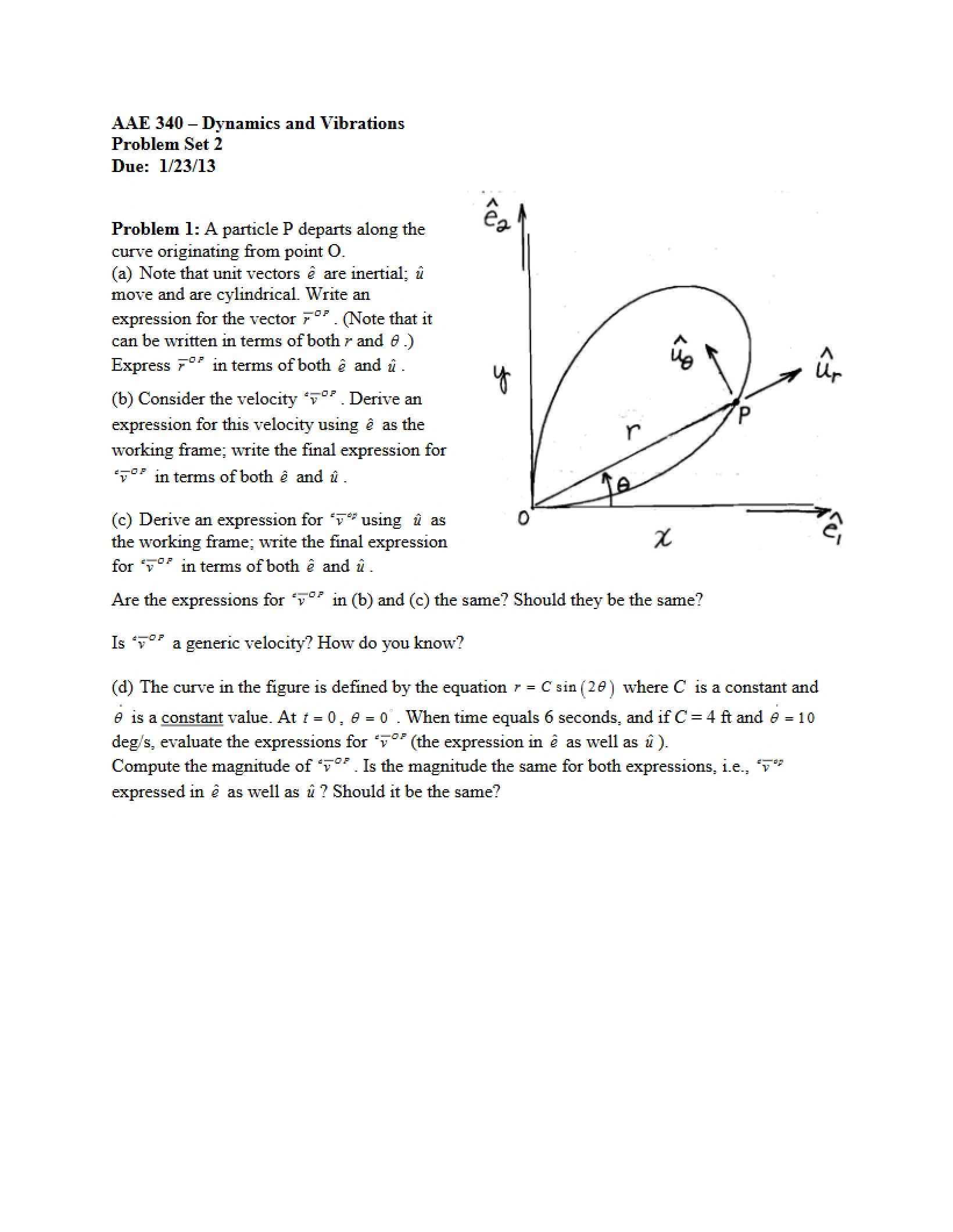 Spring 2013 Problem Set Two Questions