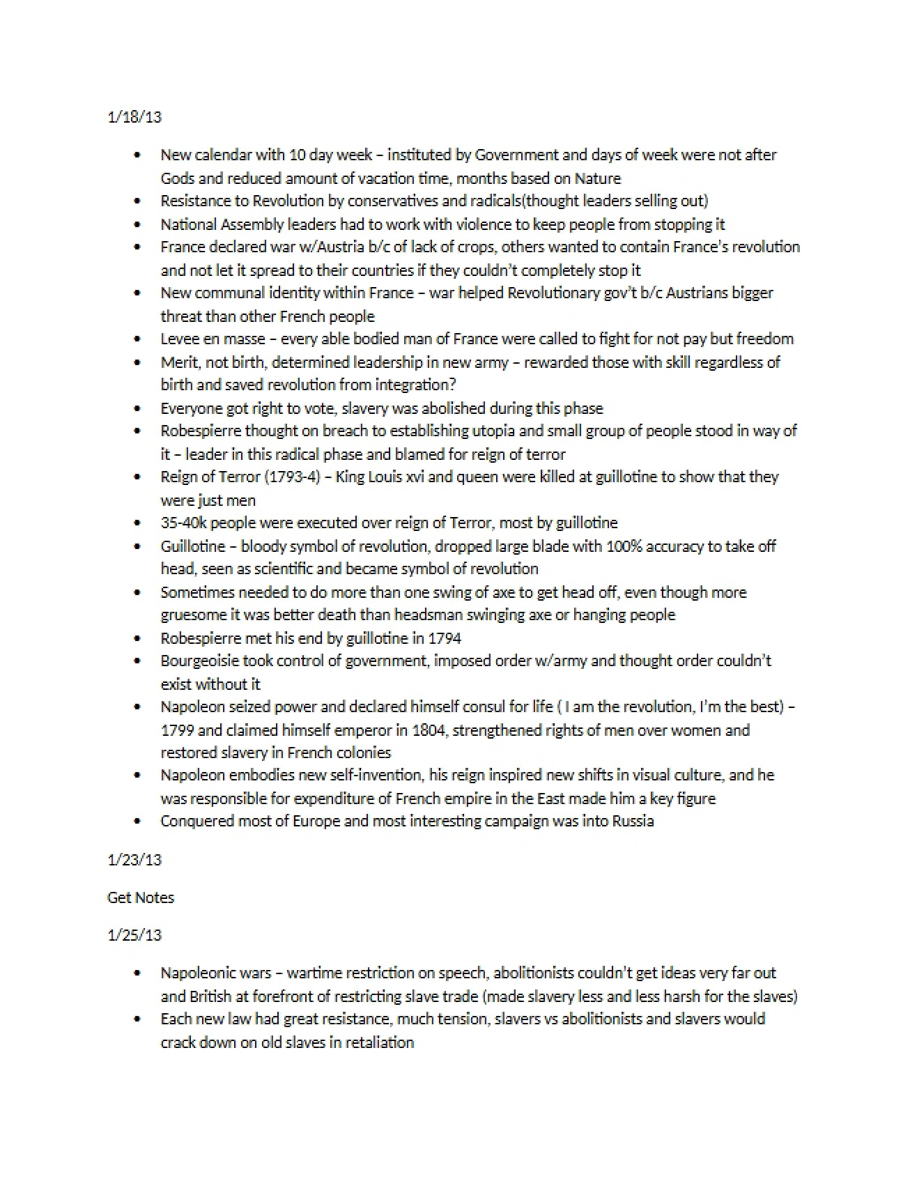 Comprehensive Notes for Modern History II