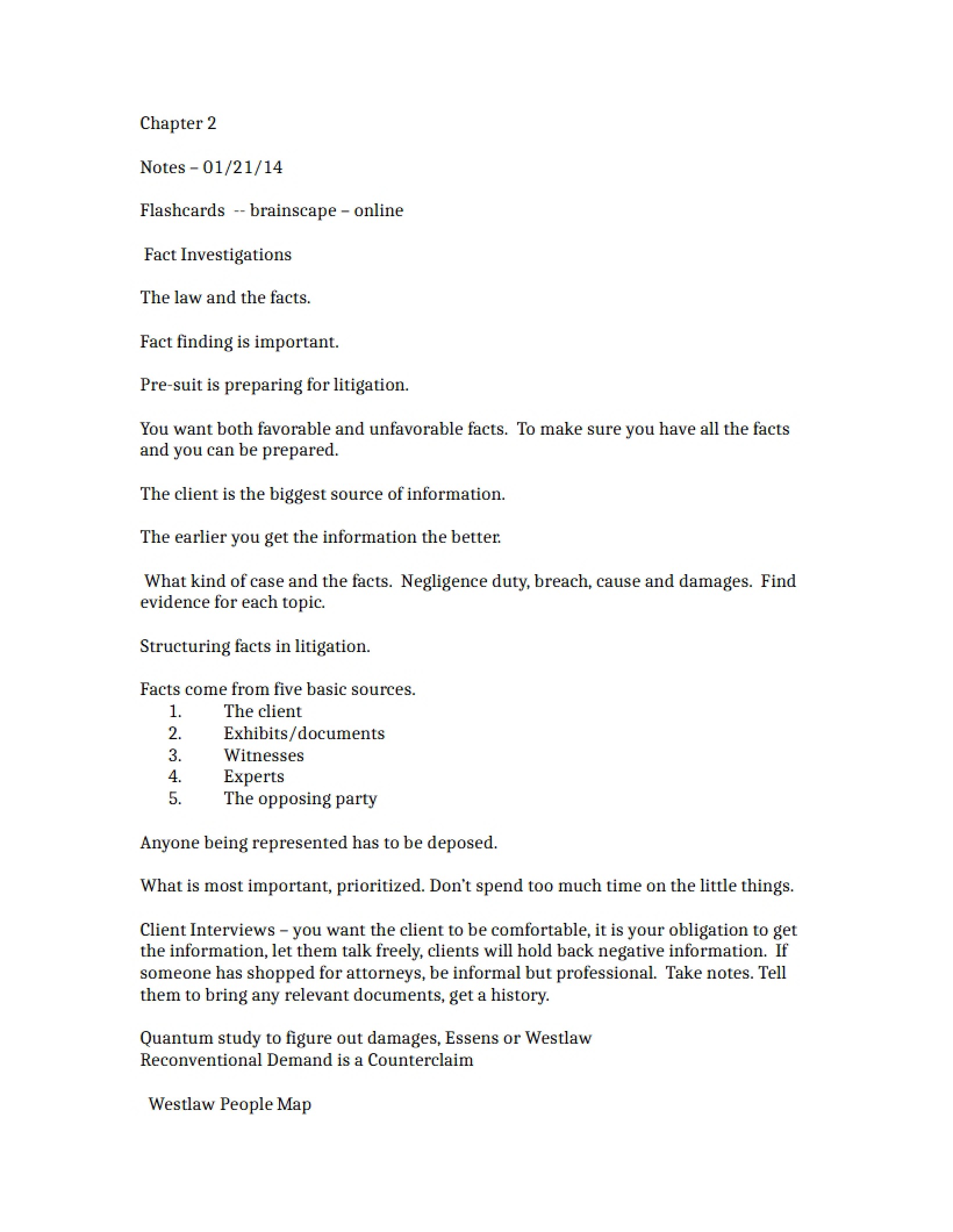 Litigation Chapter 2