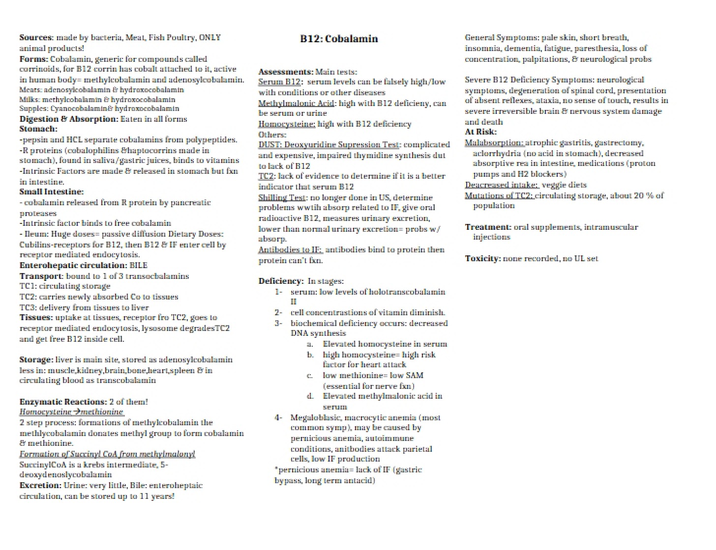 Vitamin B12 Fundamentals