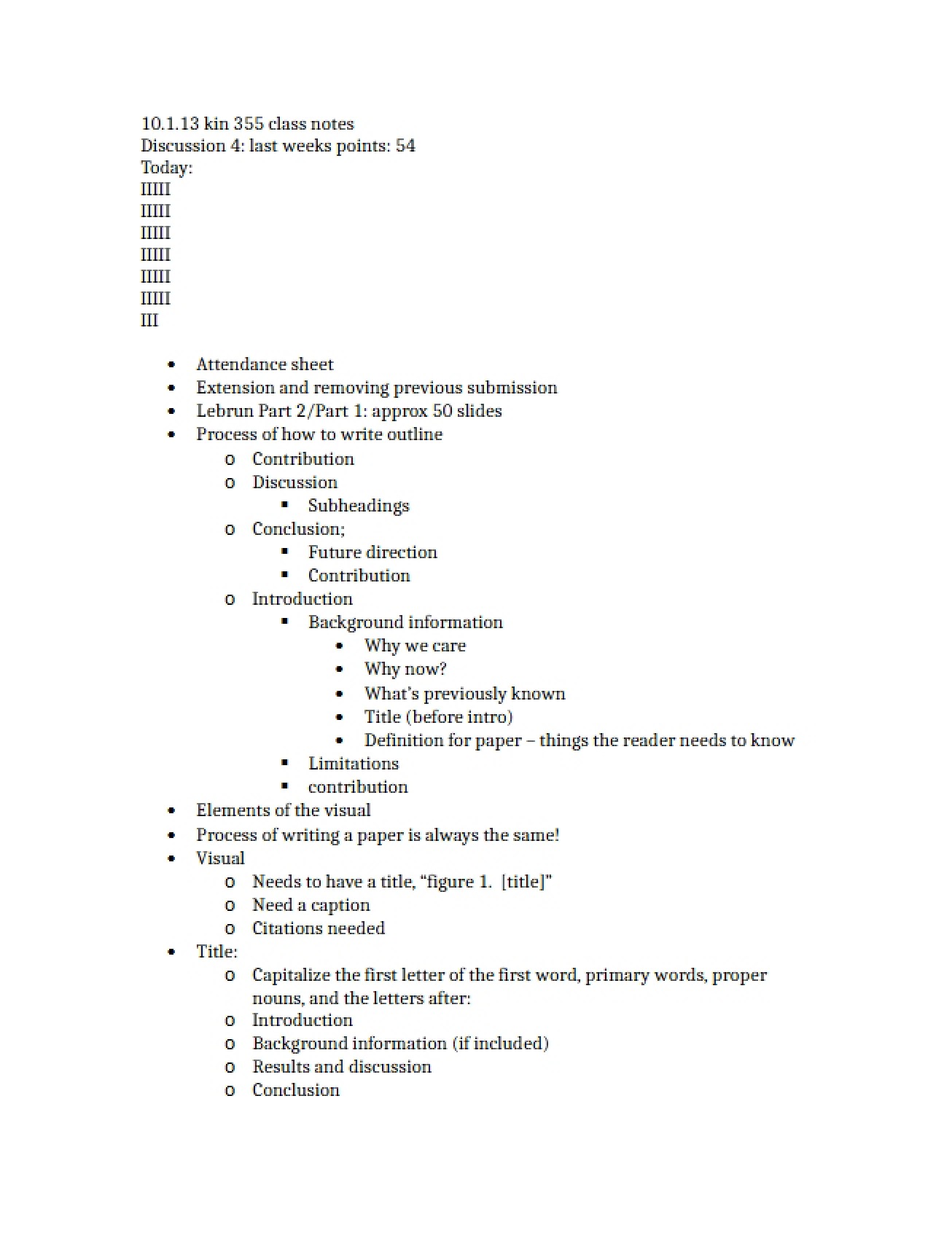 Class Notes from October 1st, 2013