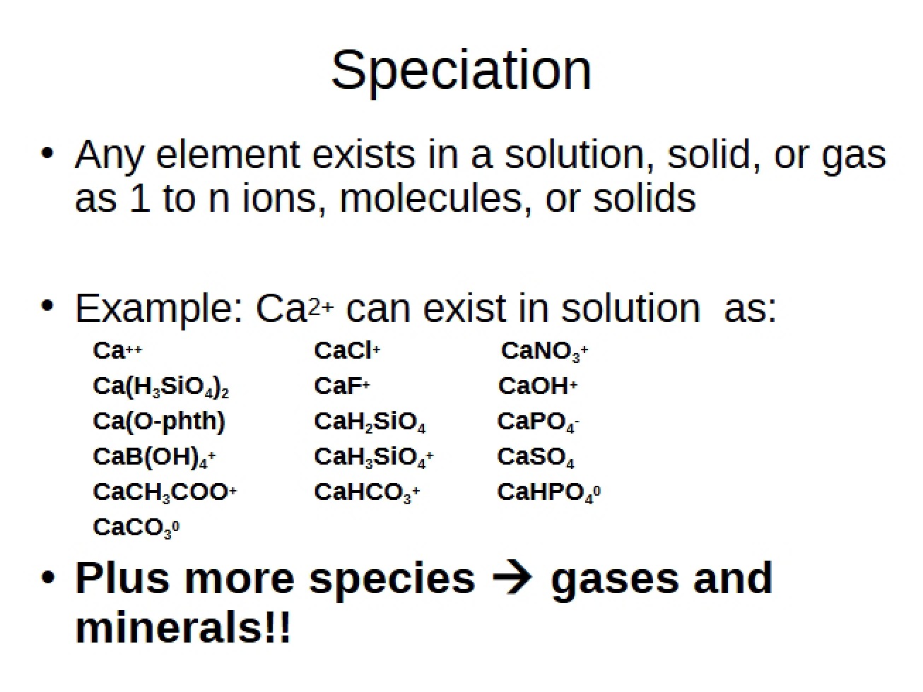 Speciation Lecture 5