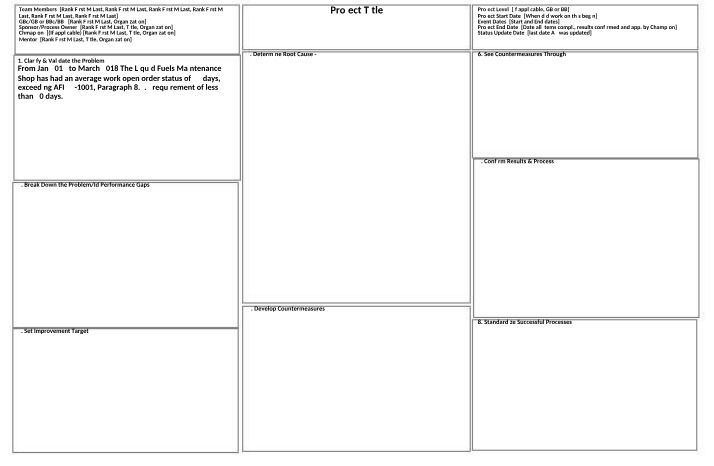 Root Cause Analysis and Project Plan for Improving Work Order Efficiency