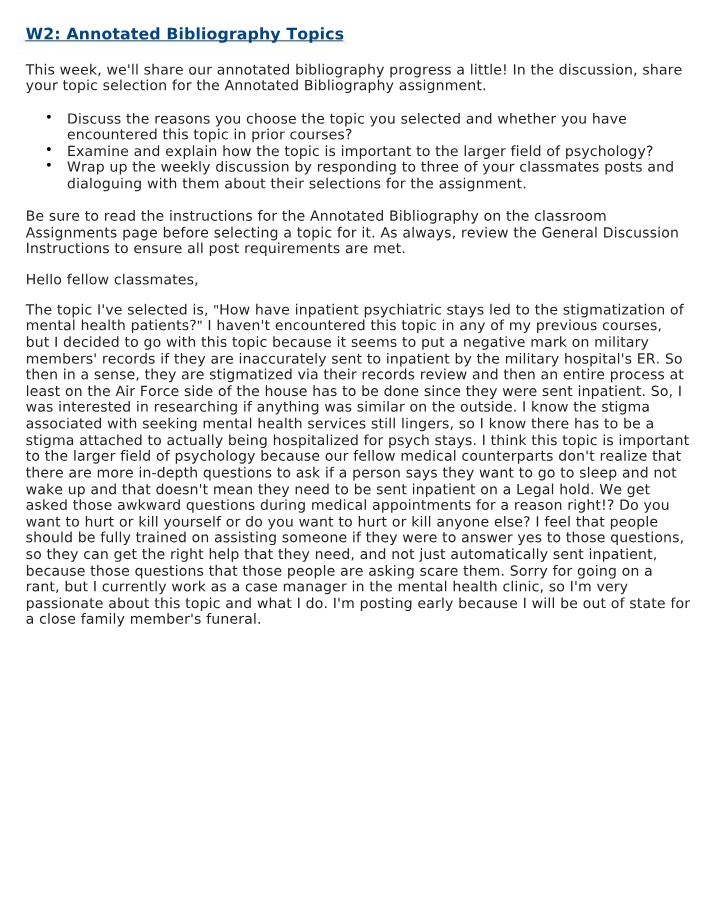 PSYC 498 Notes