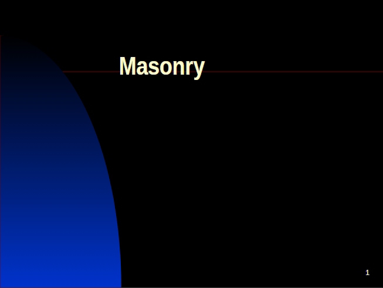 Introduction to Masonry Materials
