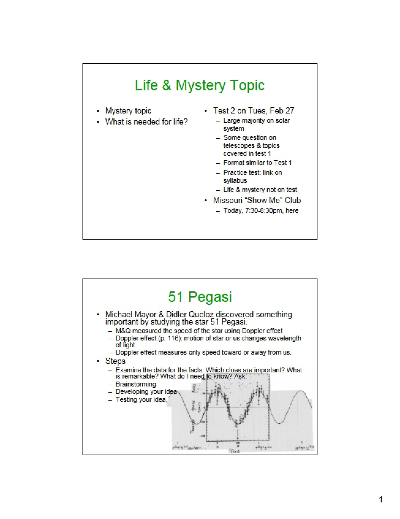 Mystery Topic and Life
