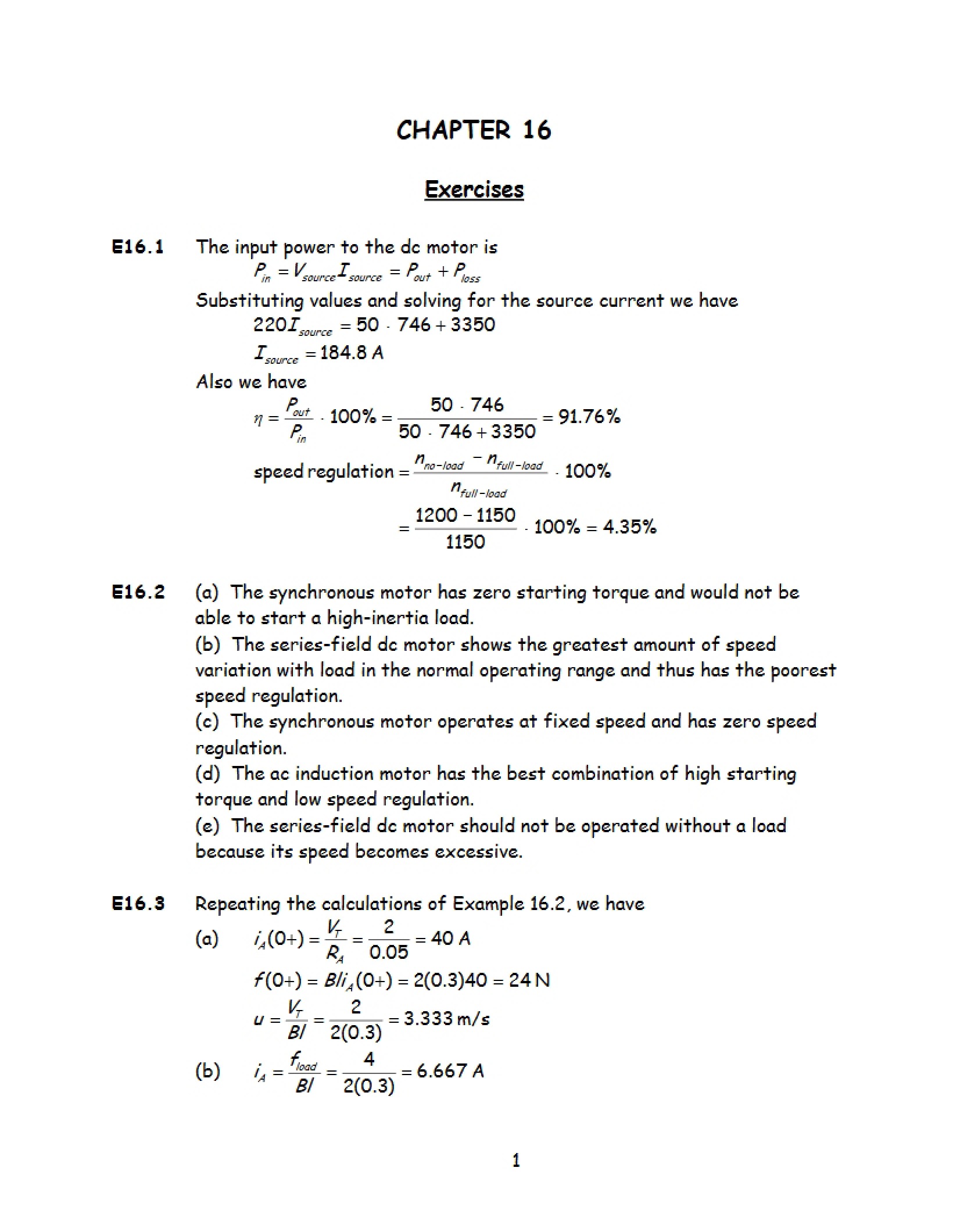 Exercises for Chapter 16