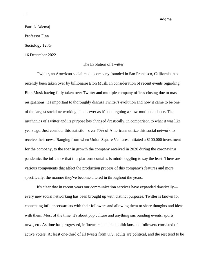 Writing Assignment 3