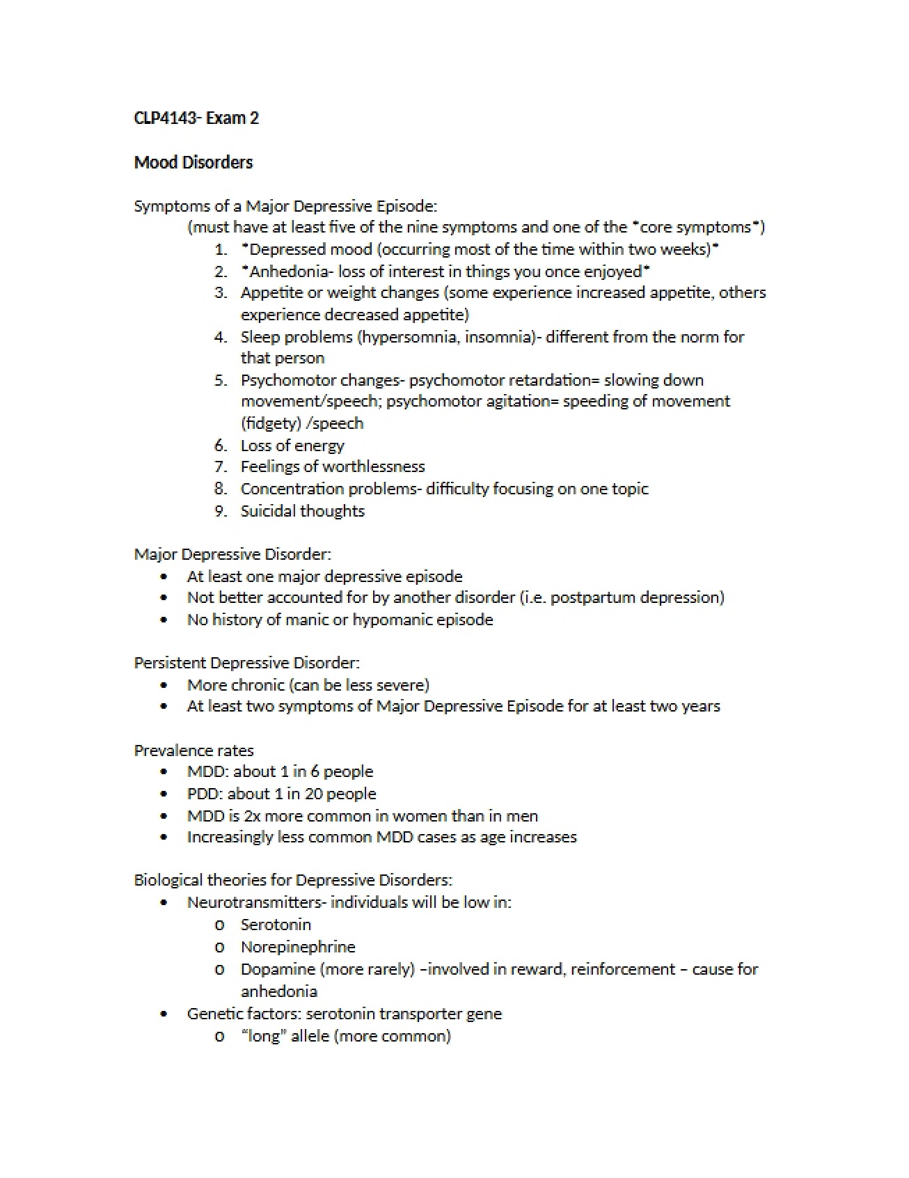 Overview of Mood Disorders Part 1