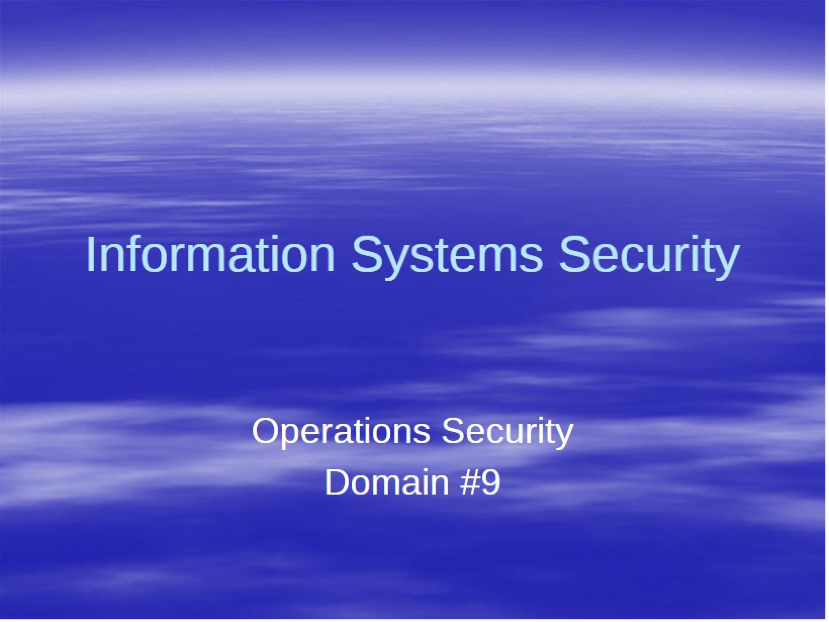 Securing Information Systems