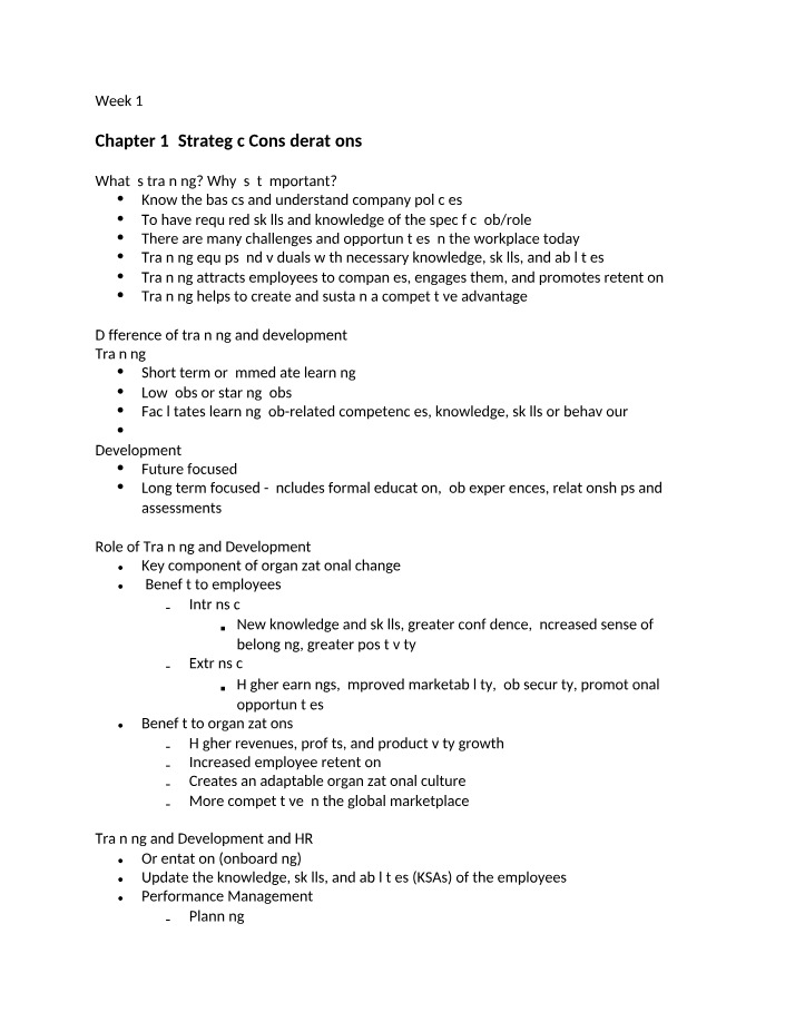 Considerations for Training and Development Strategy