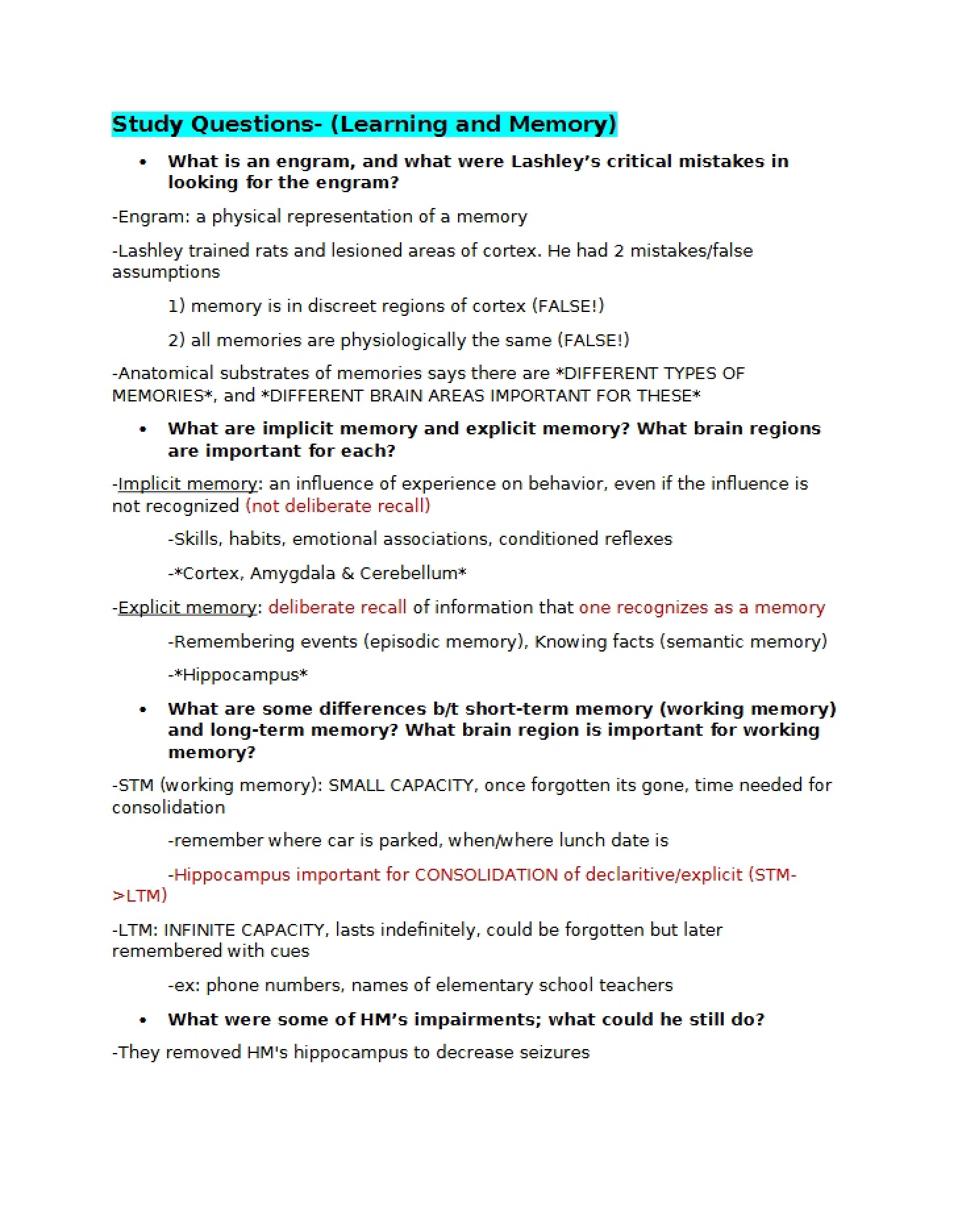 Review Questions