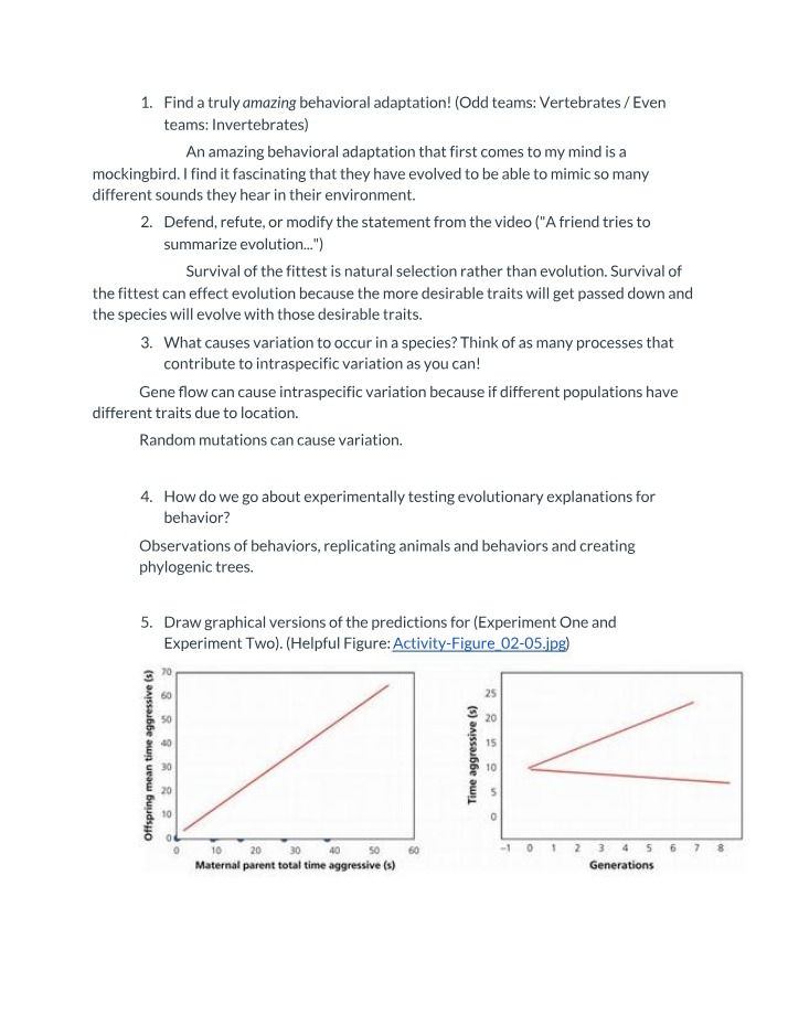 Unit 2 - Animal Behavior