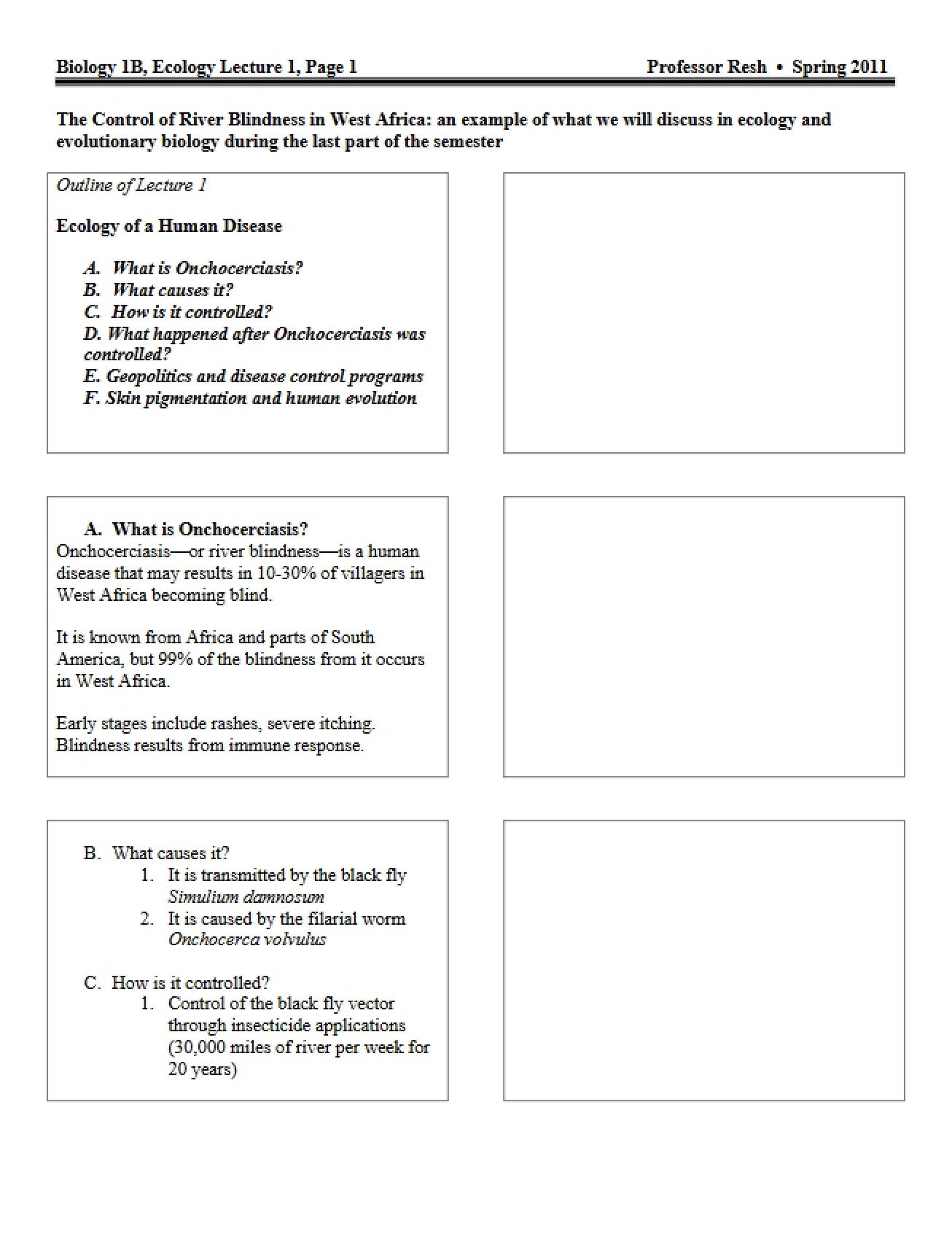 General Biology Session Notes