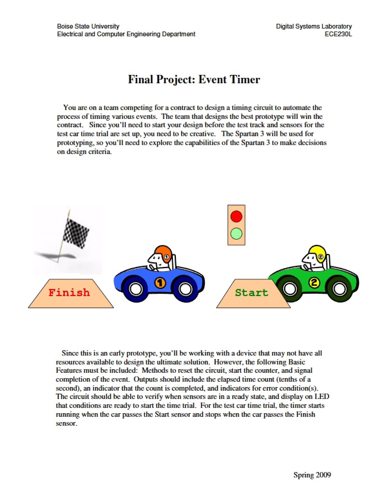 Final Project on Designing an Event Timer