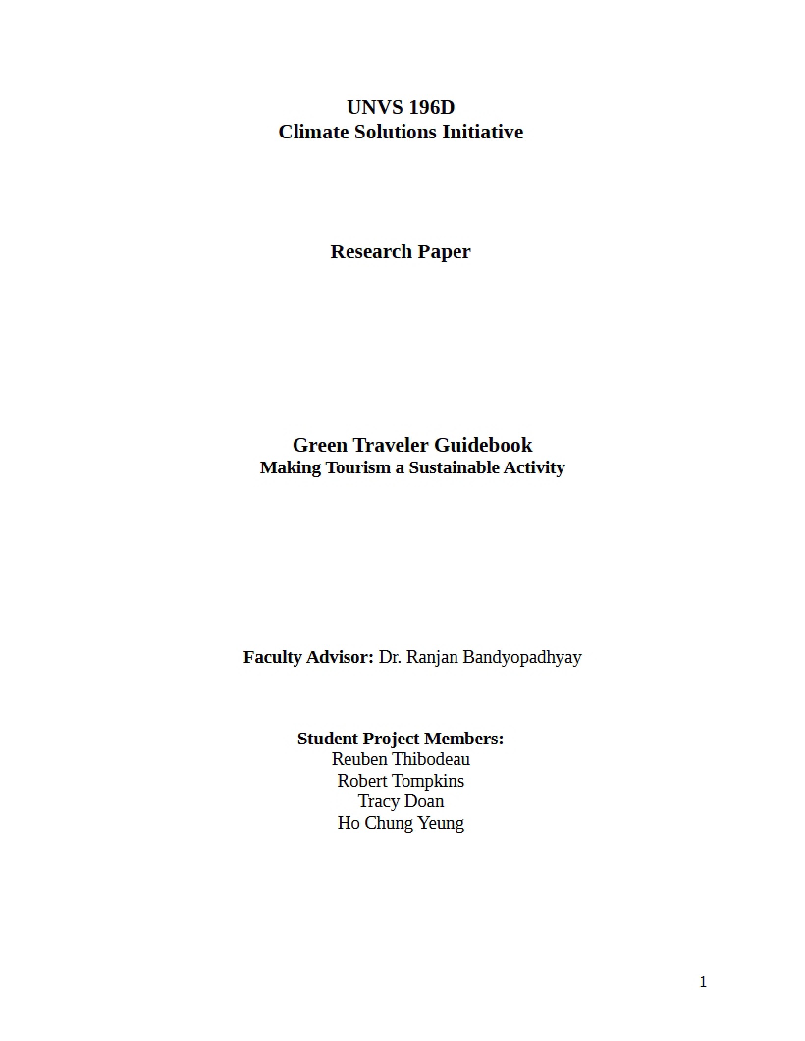 Paper for Research