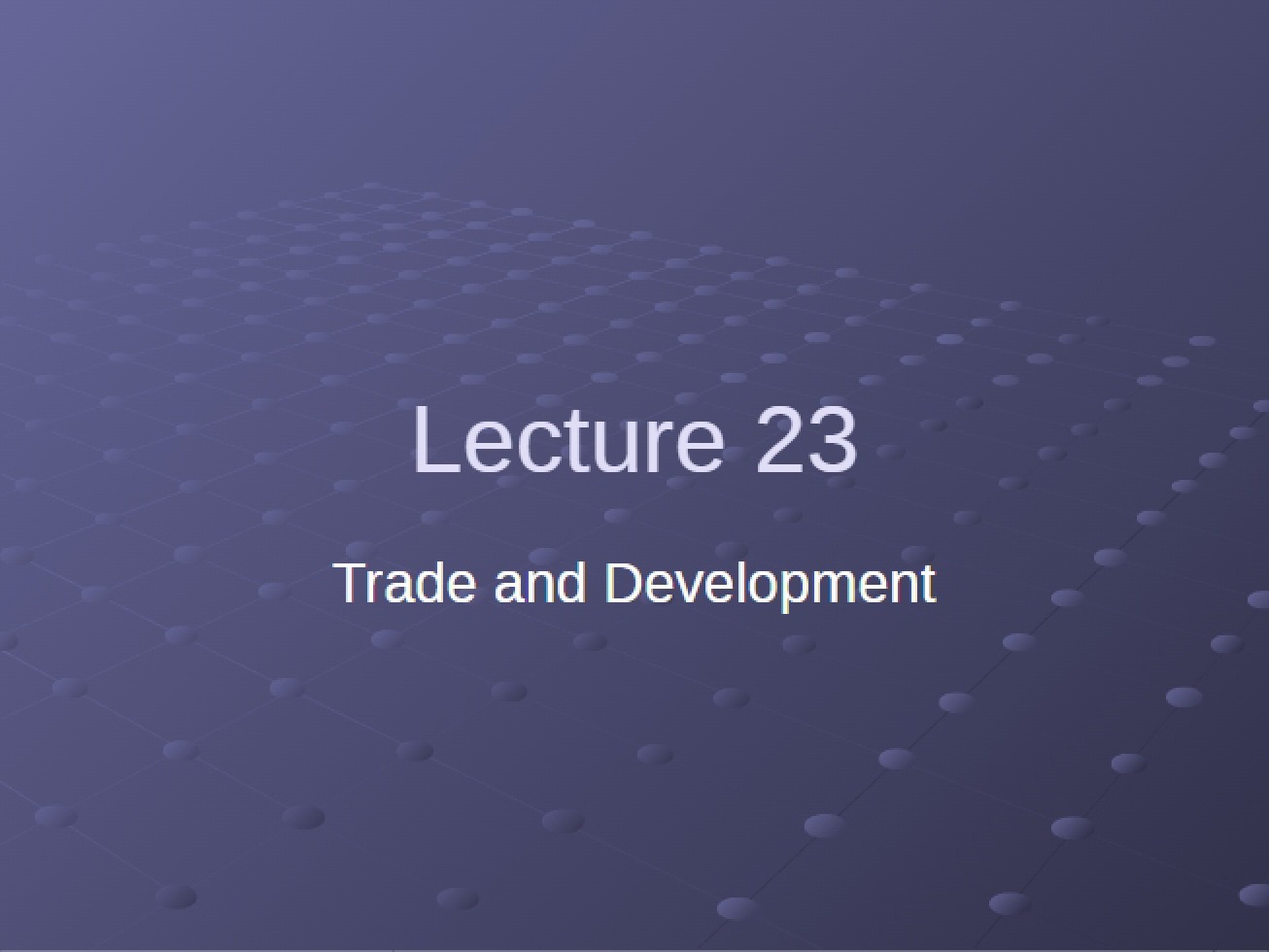Lecture 23 (2013 AAE 477)