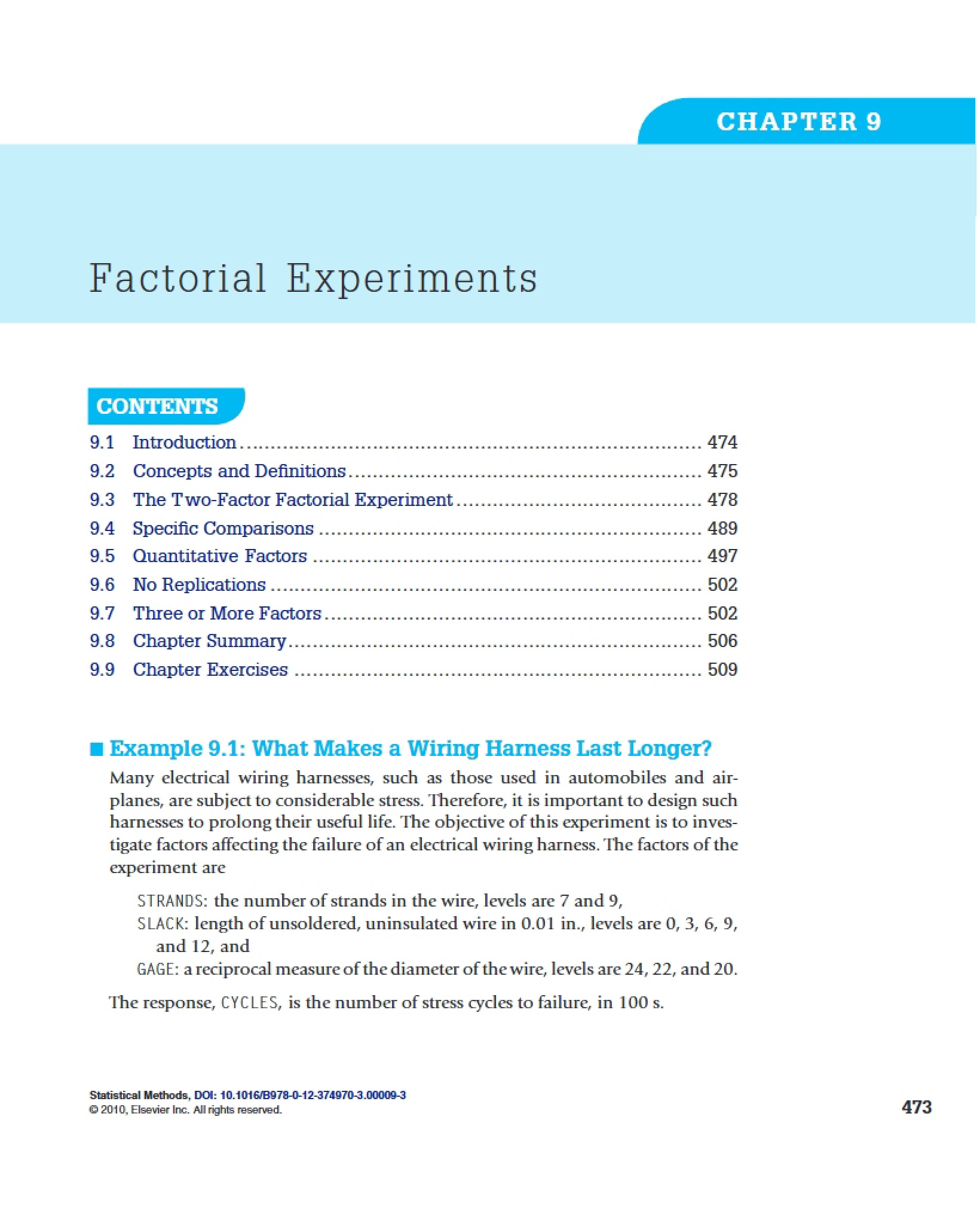 Factorial Experiments (Chapter 9)