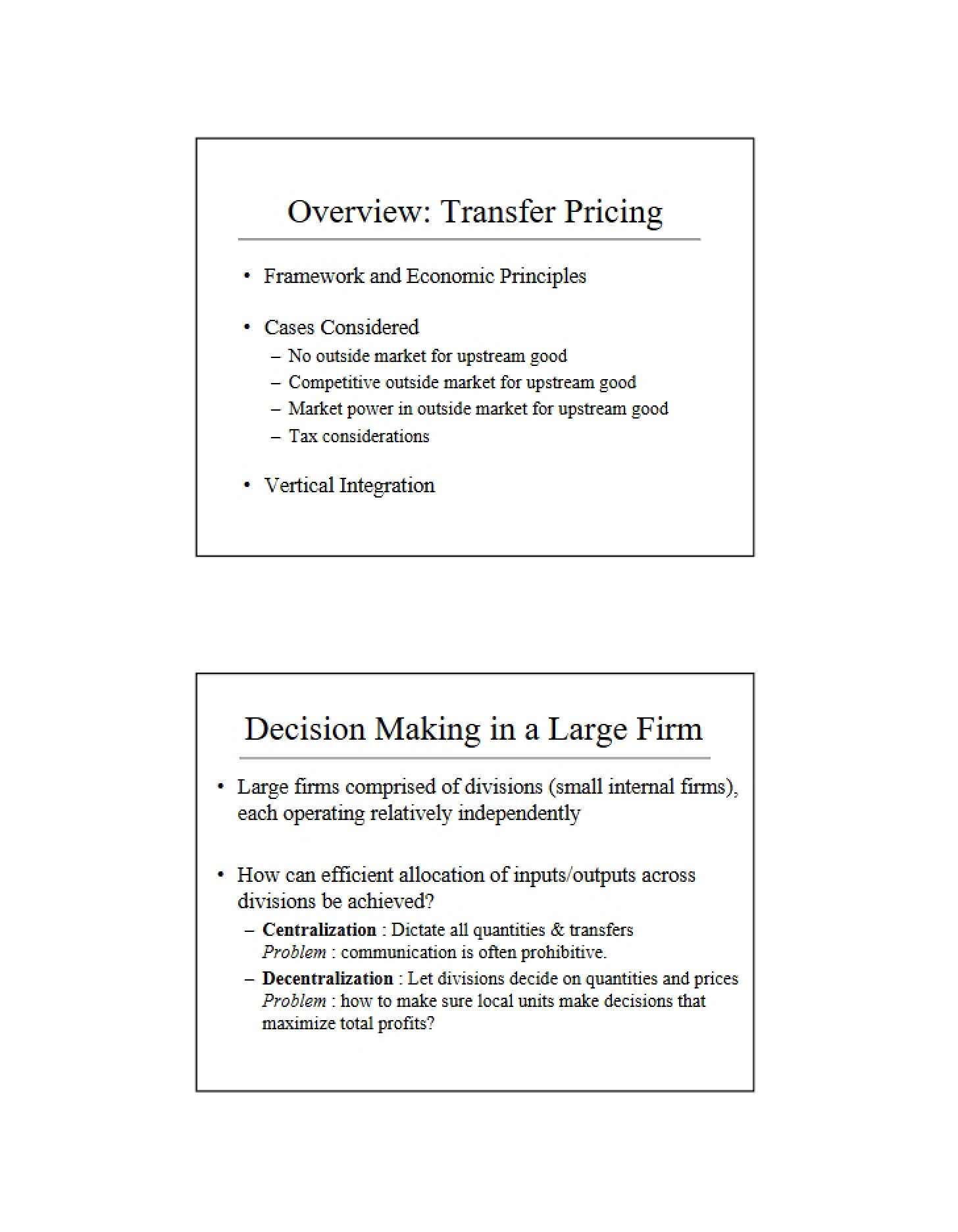 Transfer Pricing Strategies