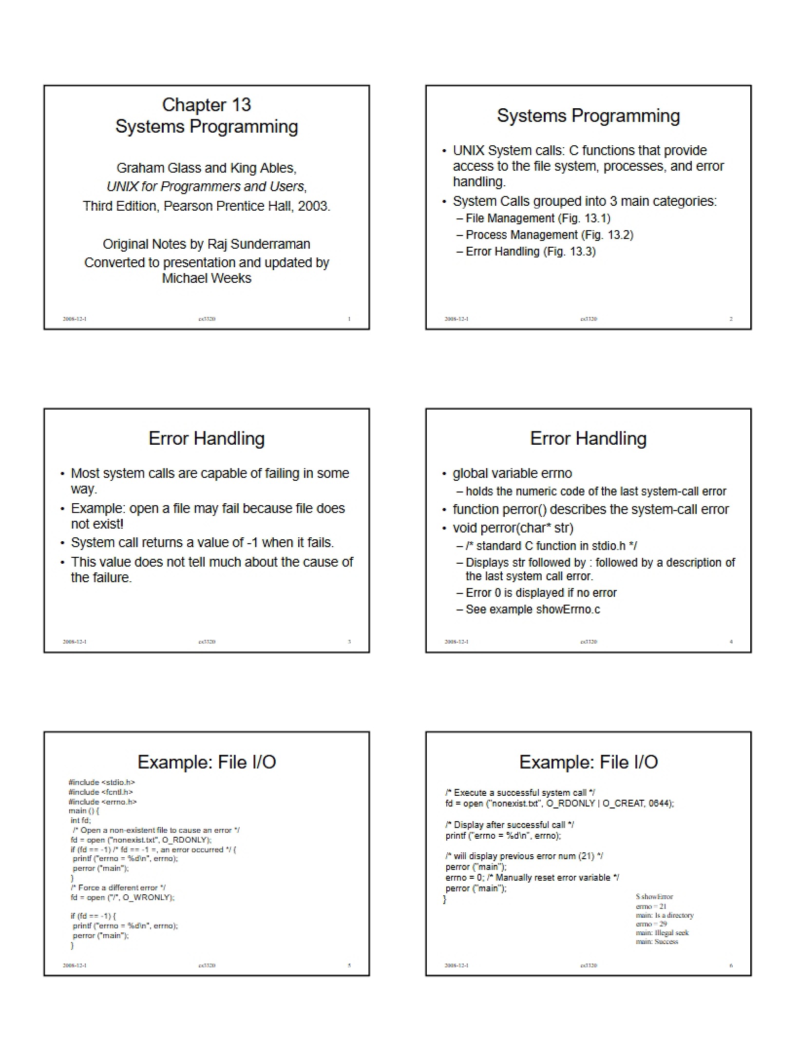 System-Level Programming Chapter 13