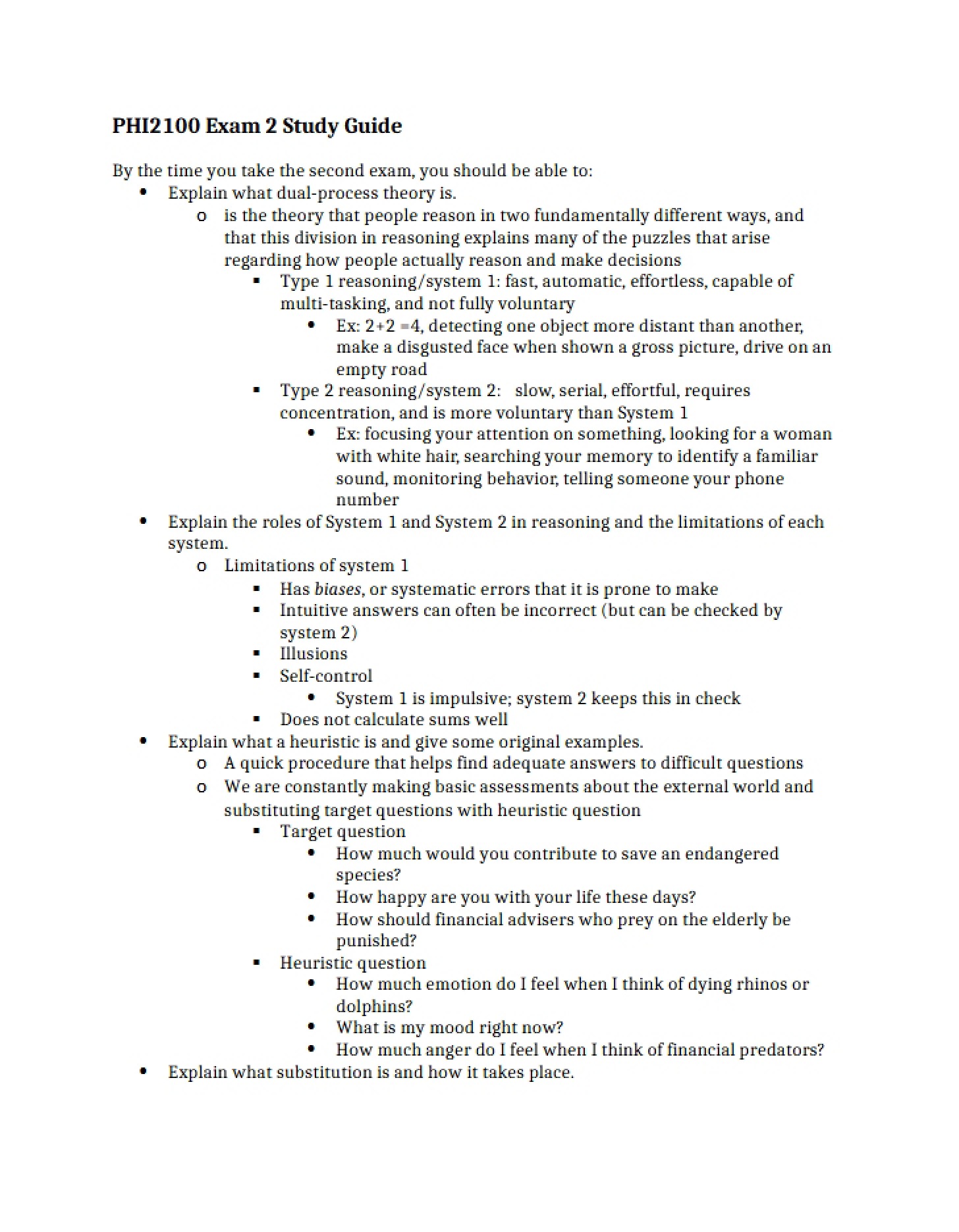 Guide for Exam 2