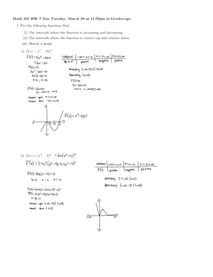 Homework 7 for MATH 165