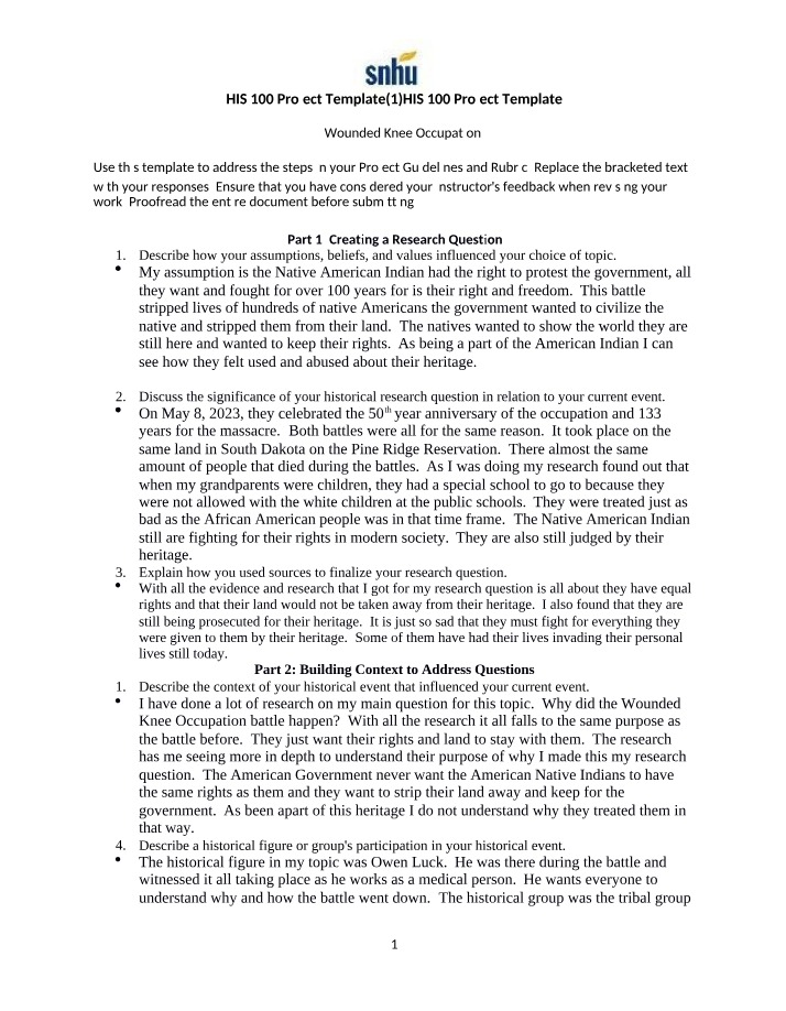 Wounded Knee Occupation and Native American Rights