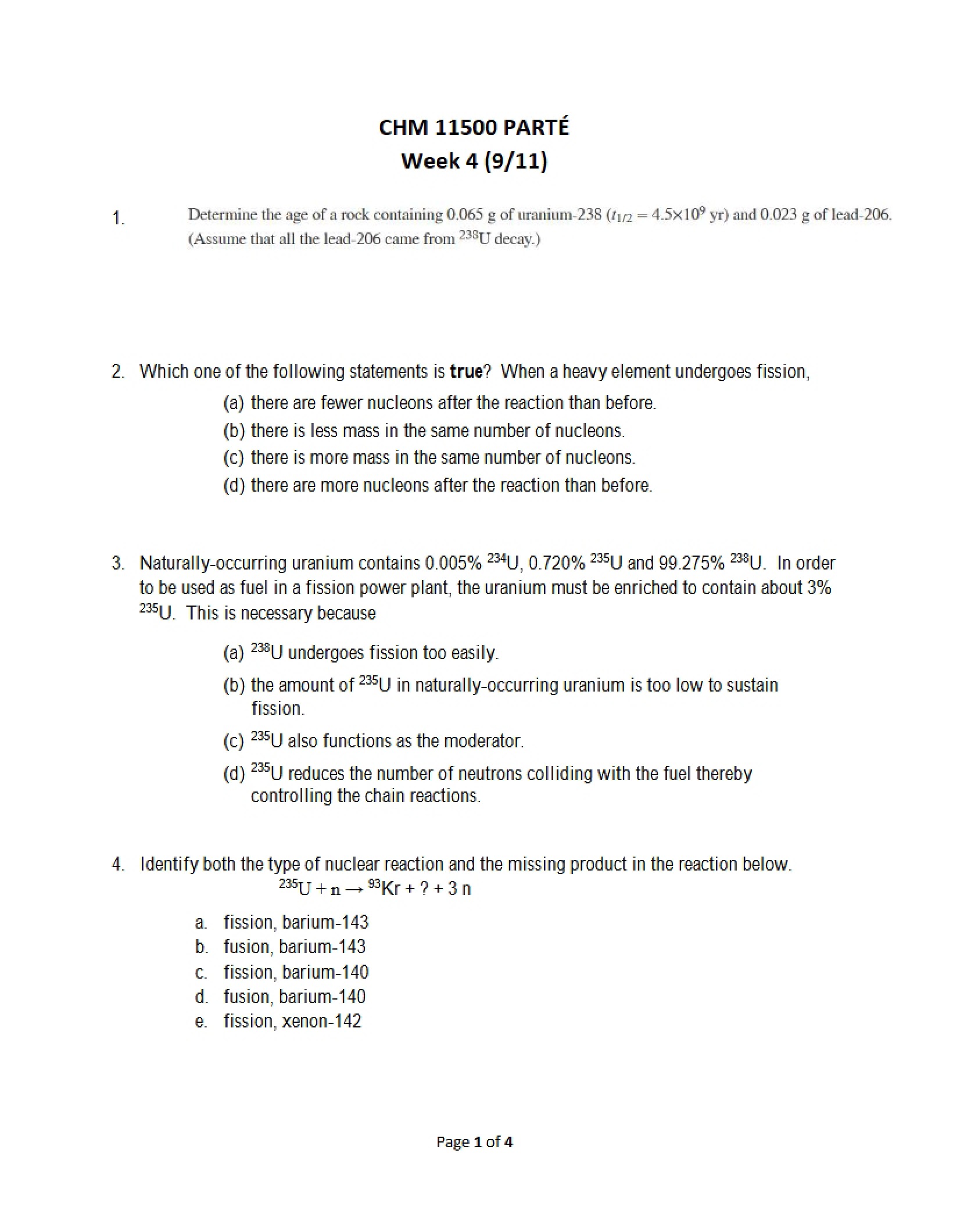 Part E Fourth Week (9-11)