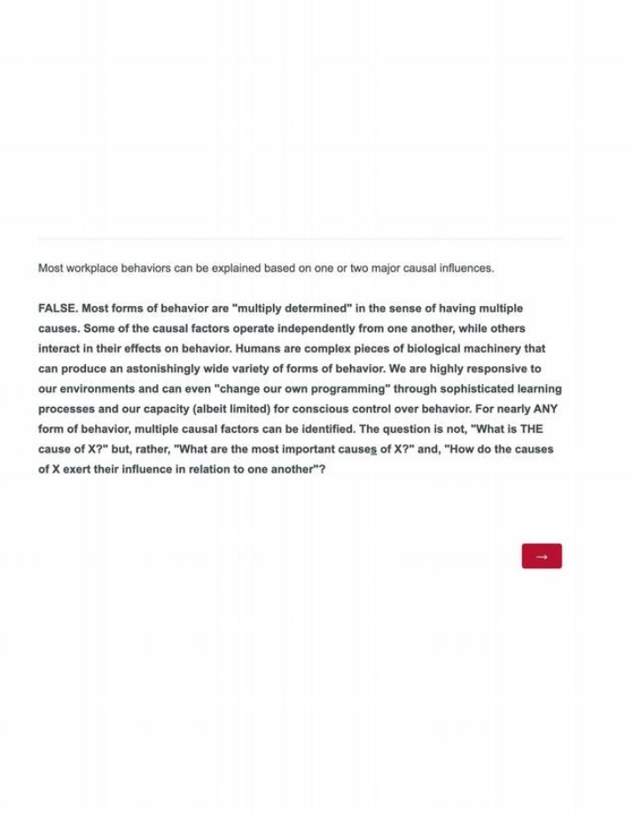 Workplace Behaviors - Multiple Causes and Influences