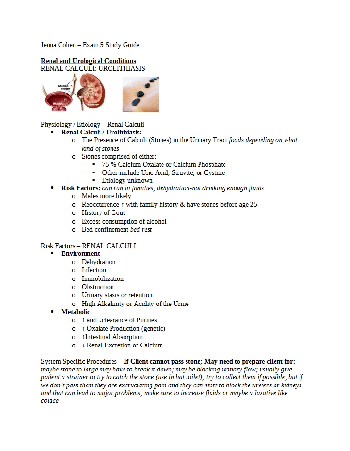 Guide for Exam 5