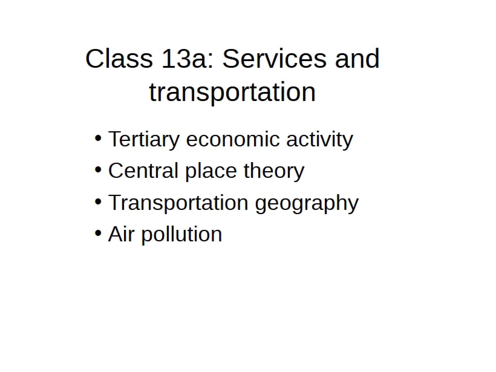 Services and Transit
