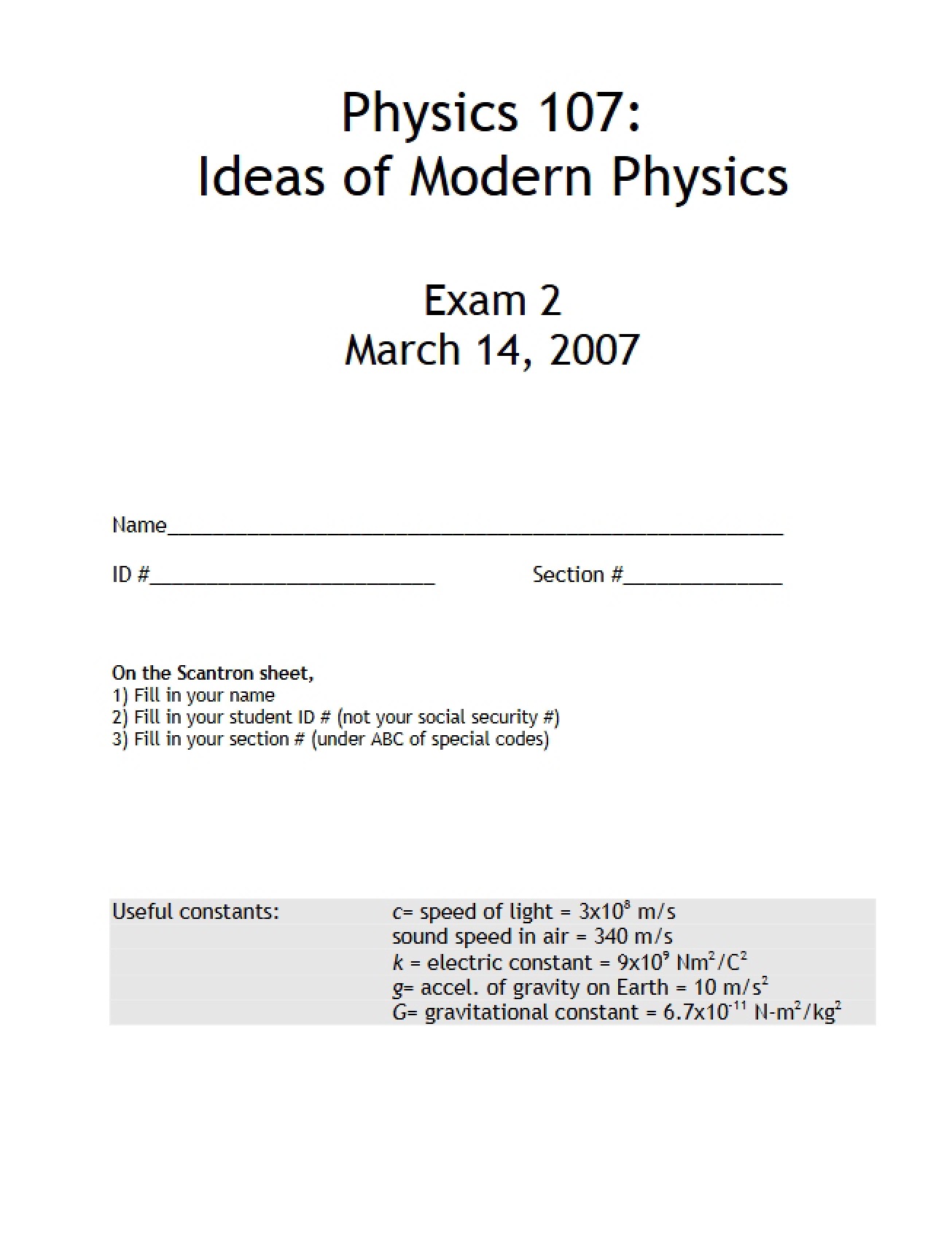 Examination 2