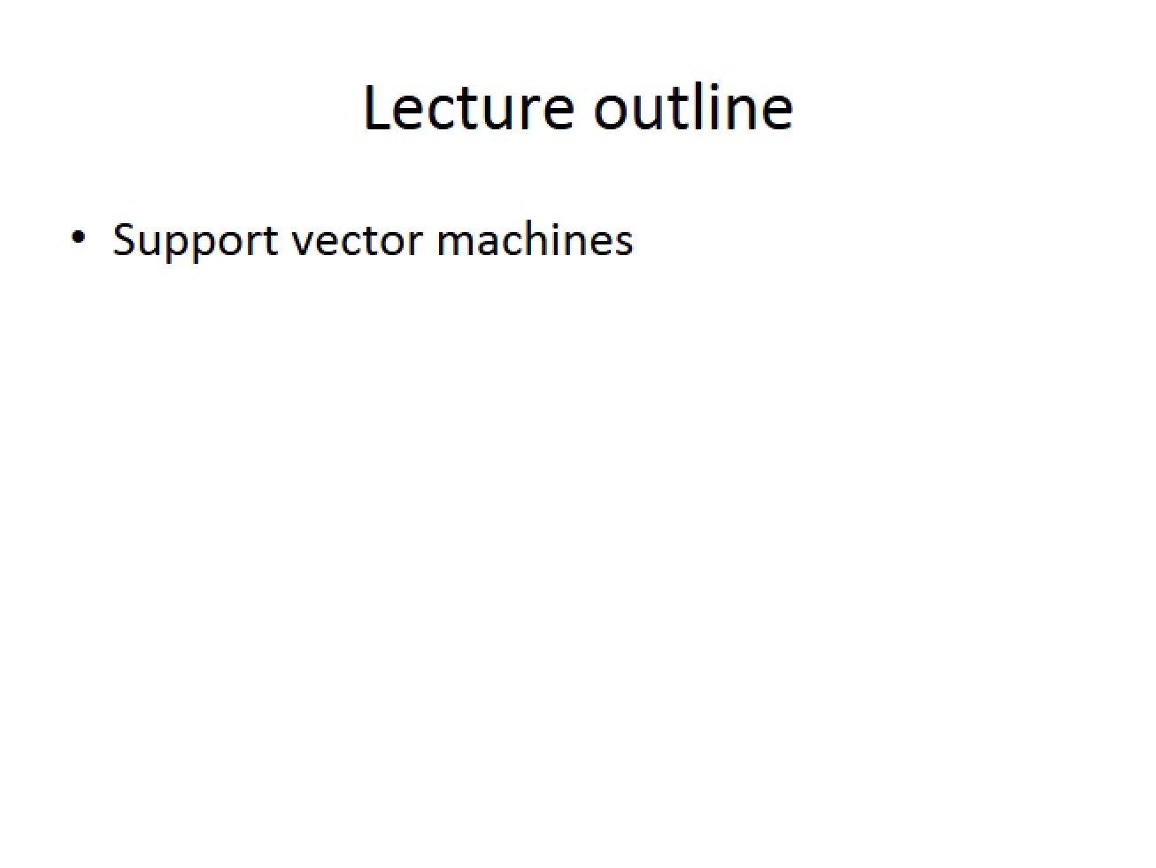 Introduction to Support Vector Machines