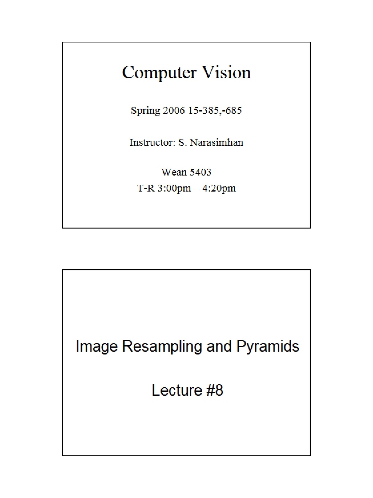 Computer Vision Class 07