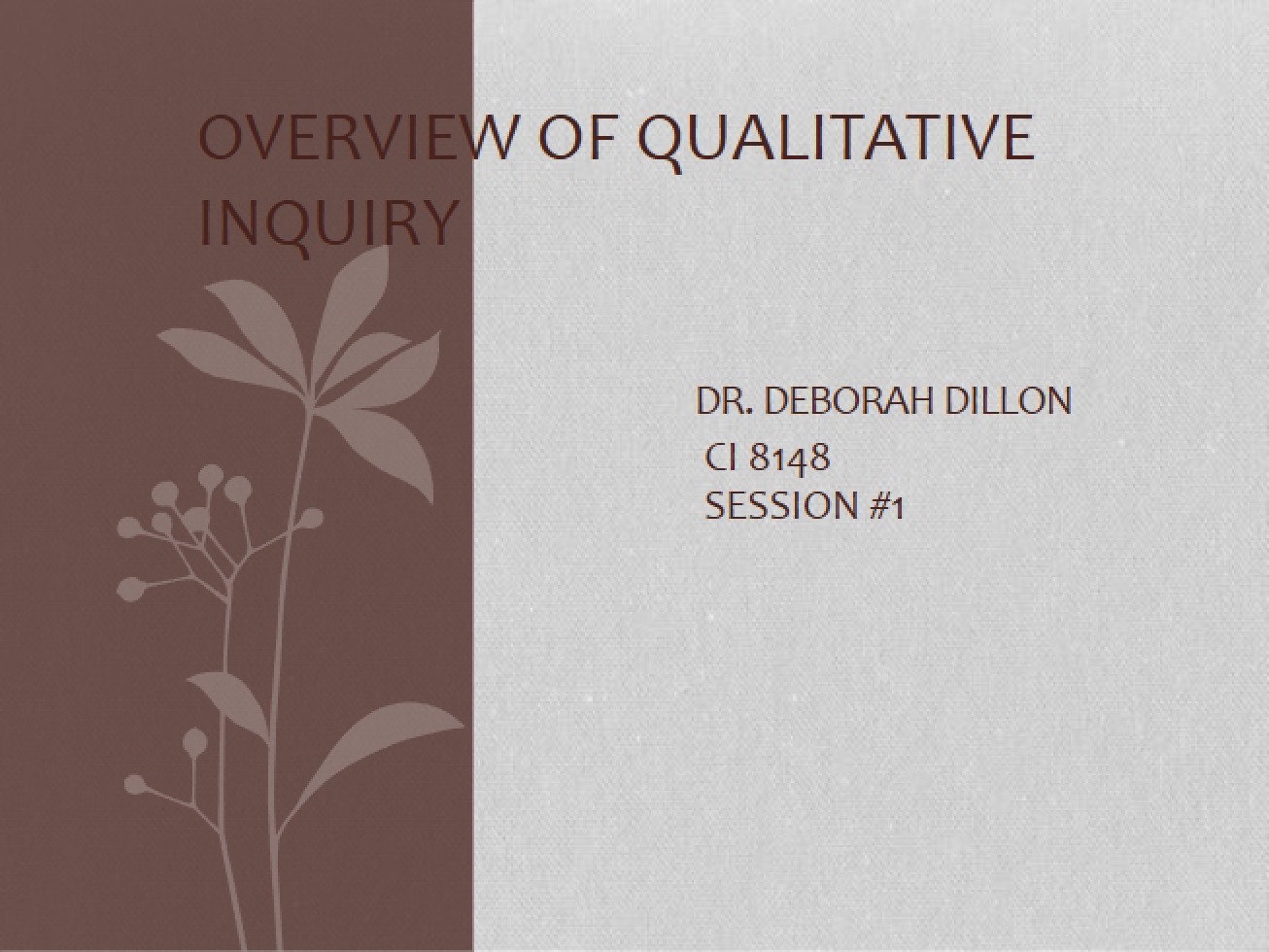 Research in Qualitative Methods
