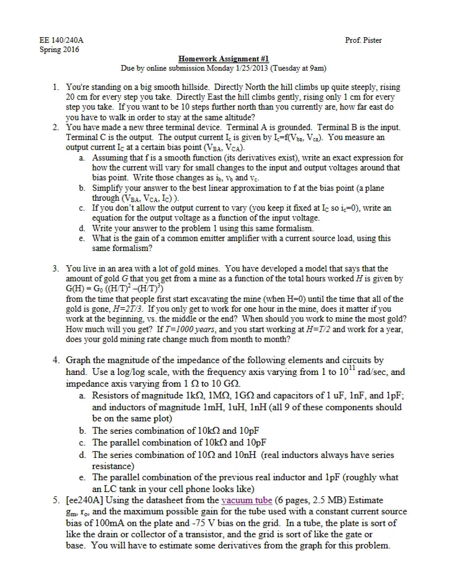 Assignment One Homework