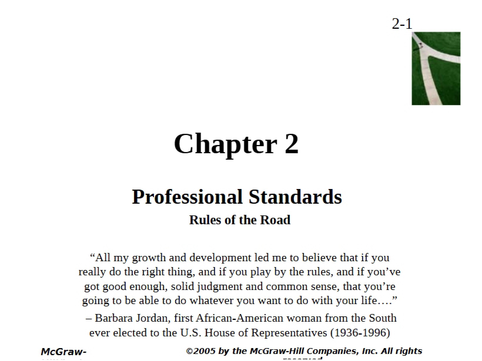 Professional Standards Chapter Two