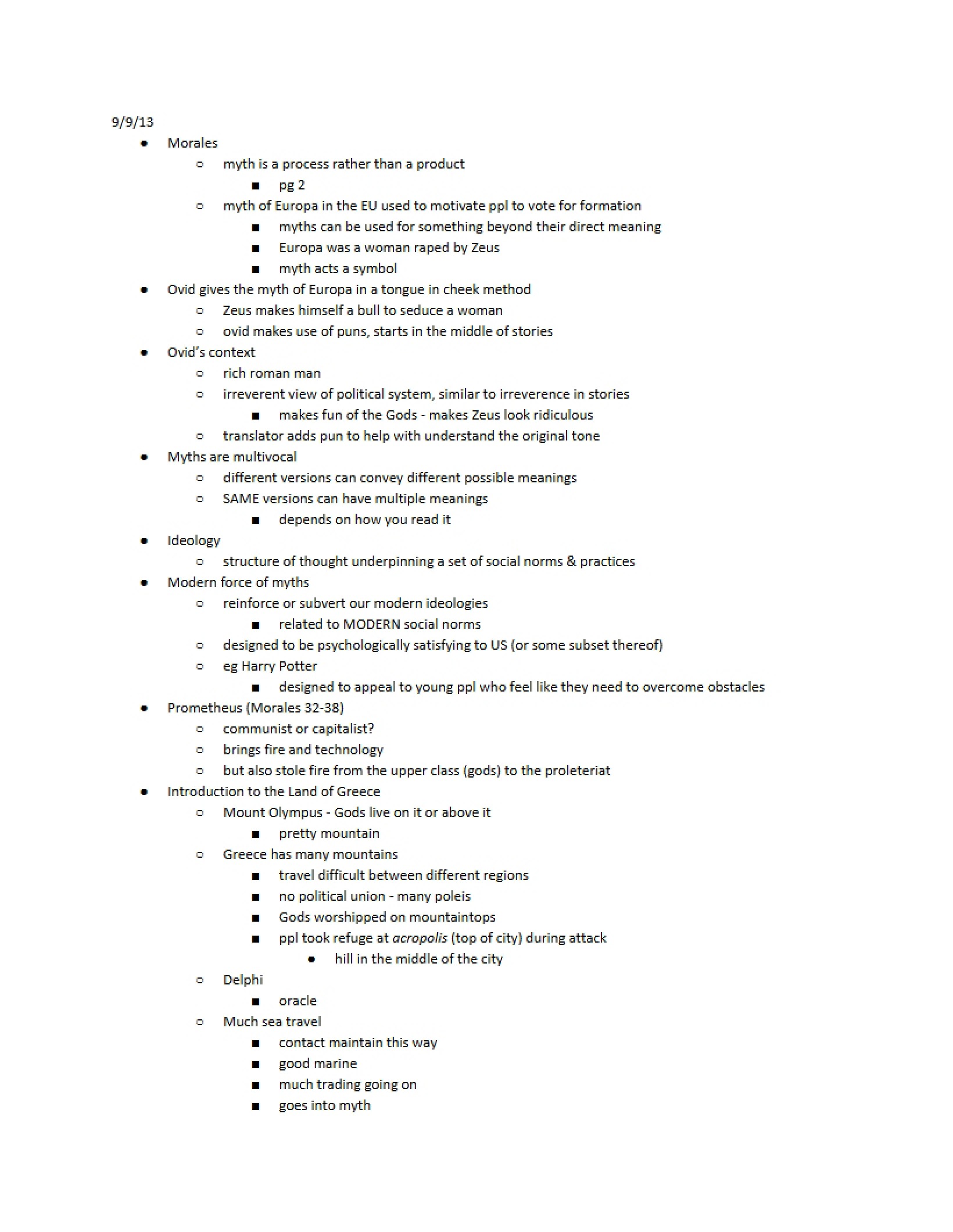 Course Lecture Notes