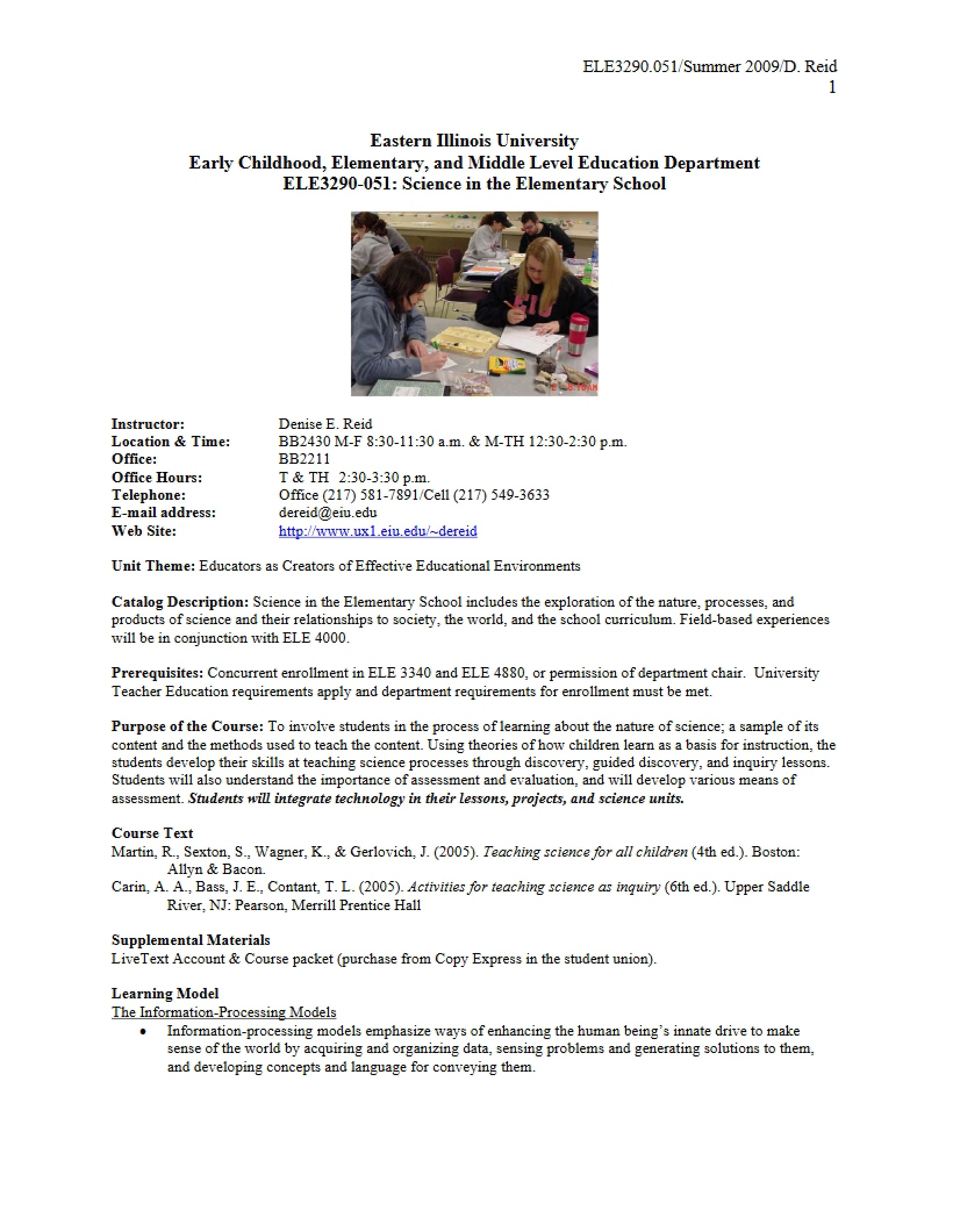 Syllabus - 9 Pages