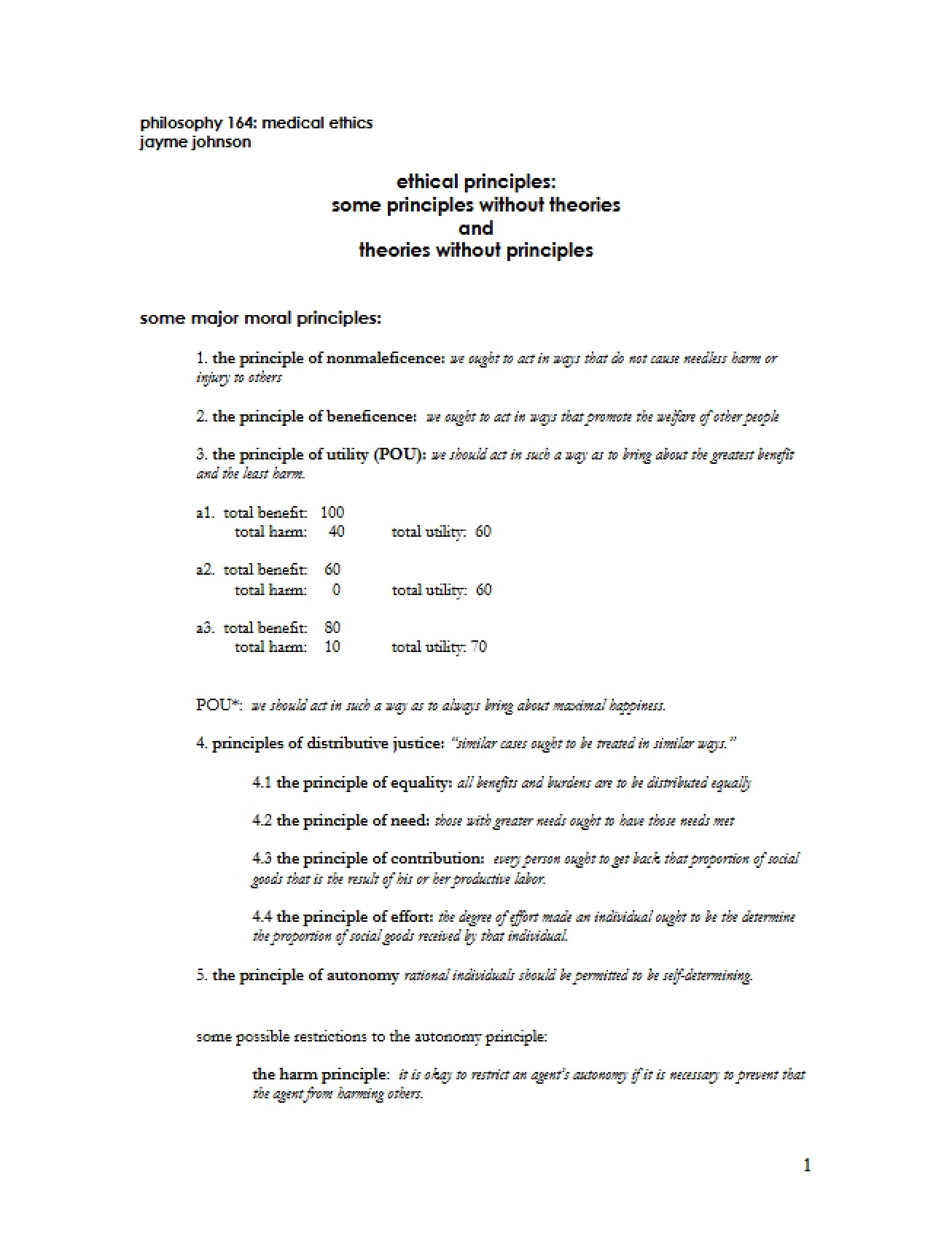 Med Ethics Overview