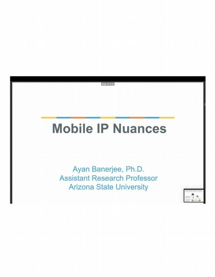 Nuances of Mobile IP