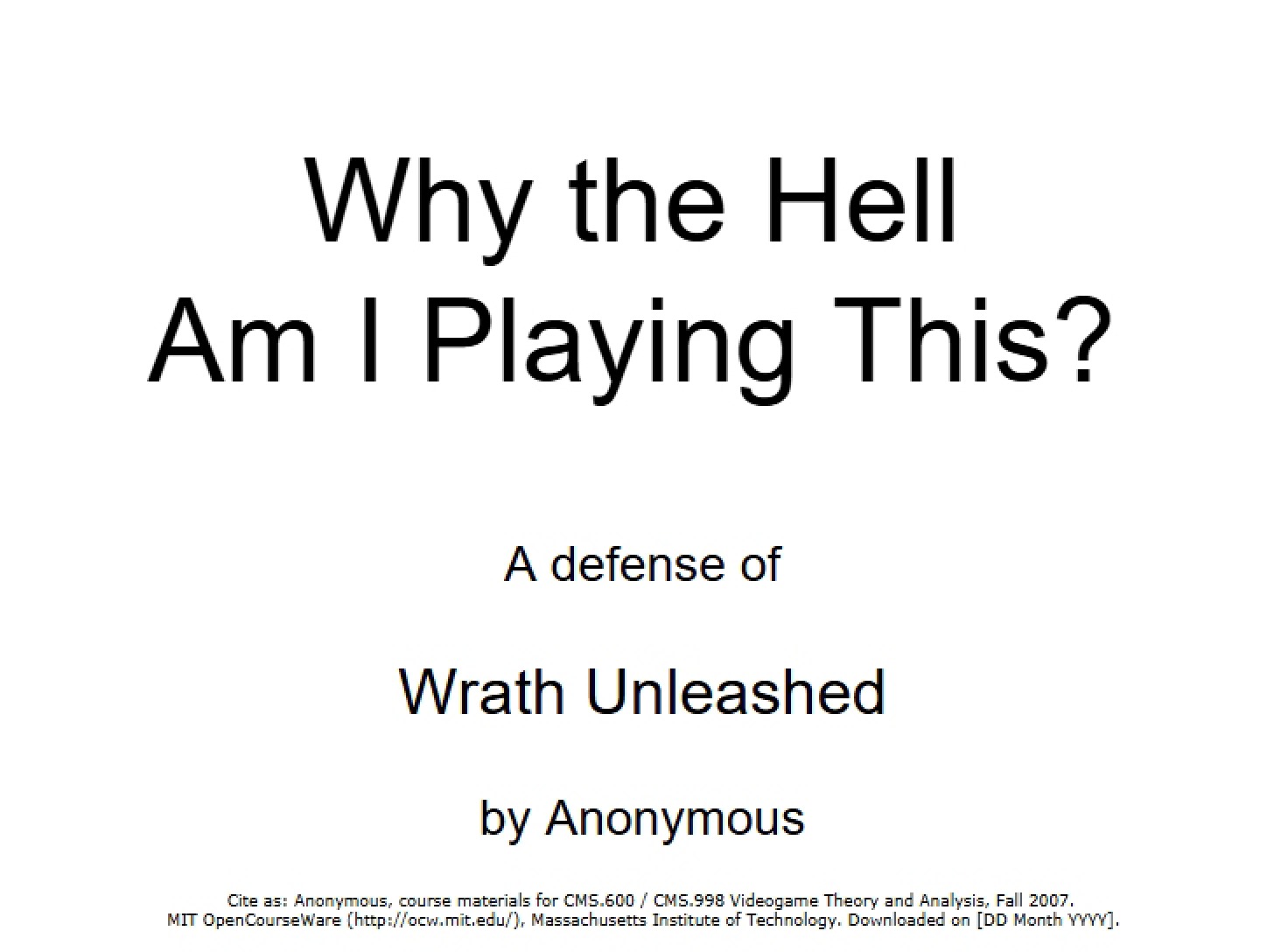 Guide for Review