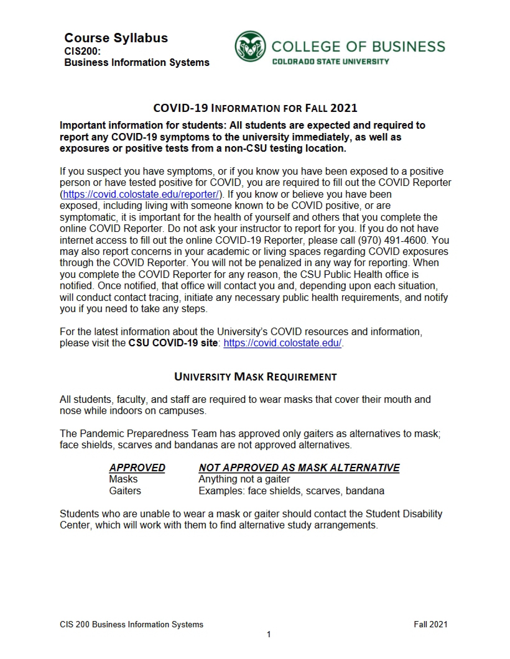 Business Info Systems Syllabus