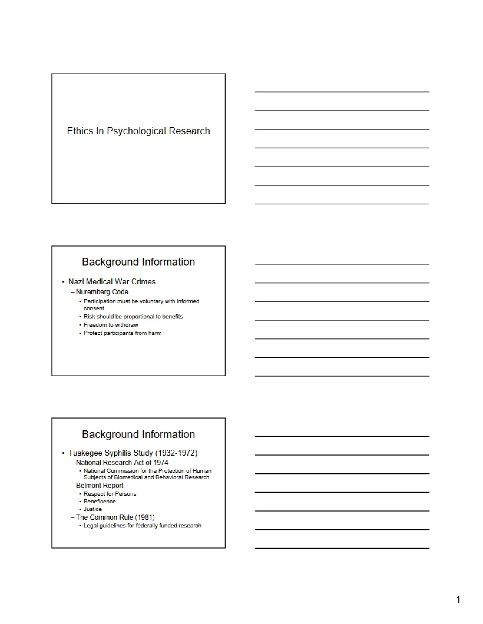 Psychological Research Ethics